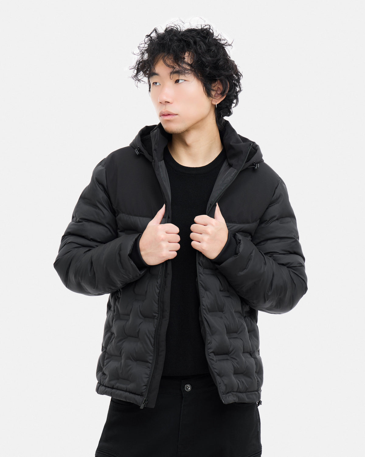 Men's Full-Zip Hooded Puffer Jacket-thumbmail-4