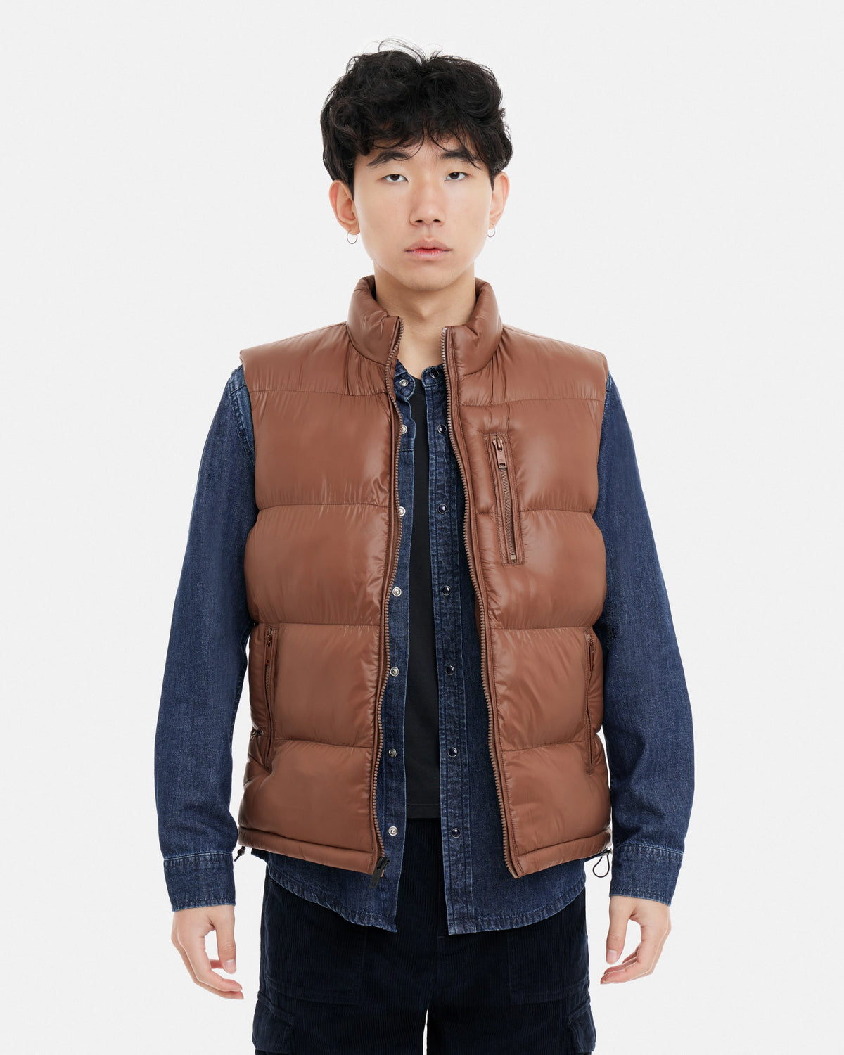 #XRJKM5102486 Quilted Puffer Vest With Chest Pocket-thumbmail-9