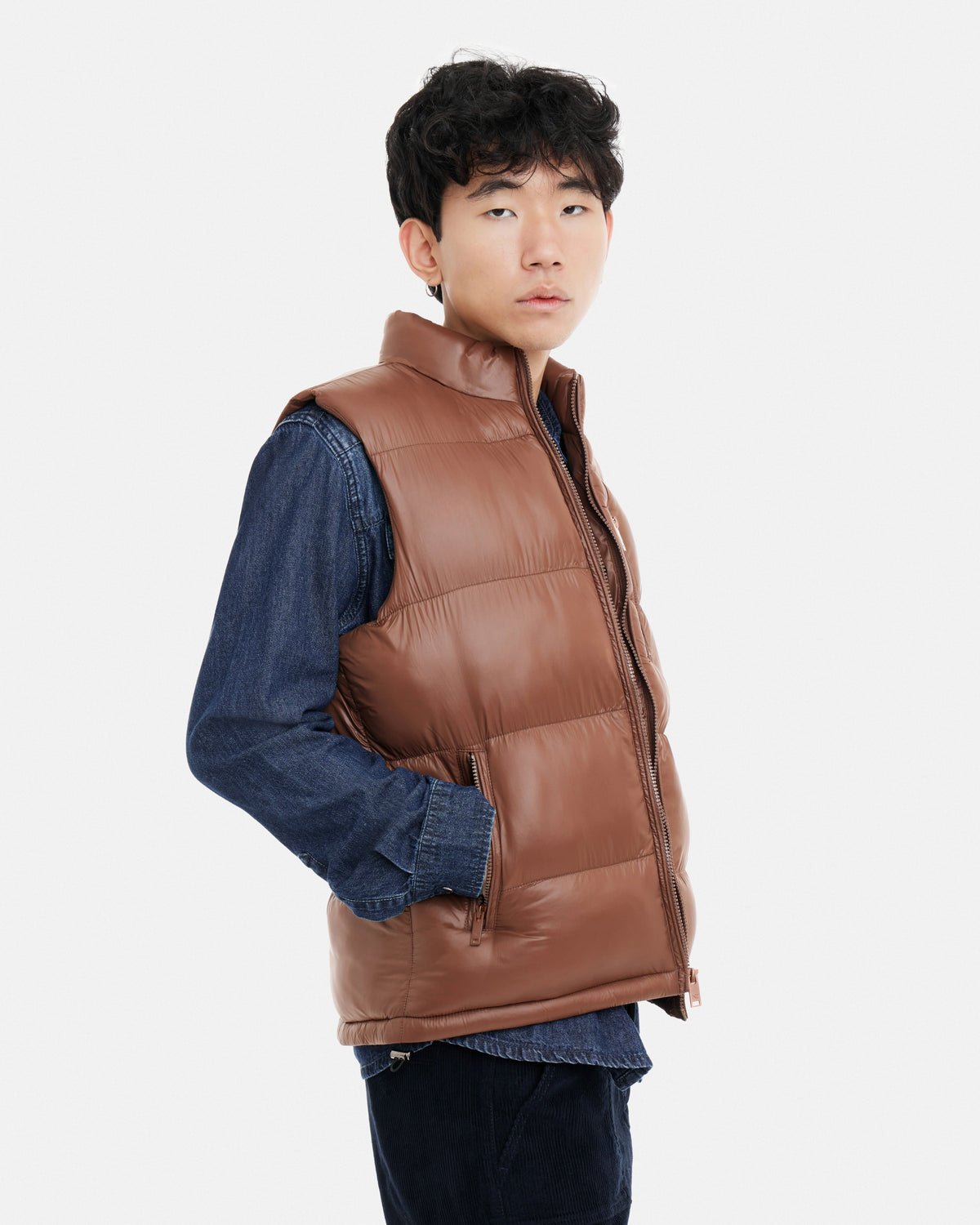 #XRJKM5102486 Quilted Puffer Vest With Chest Pocket-thumbmail-11