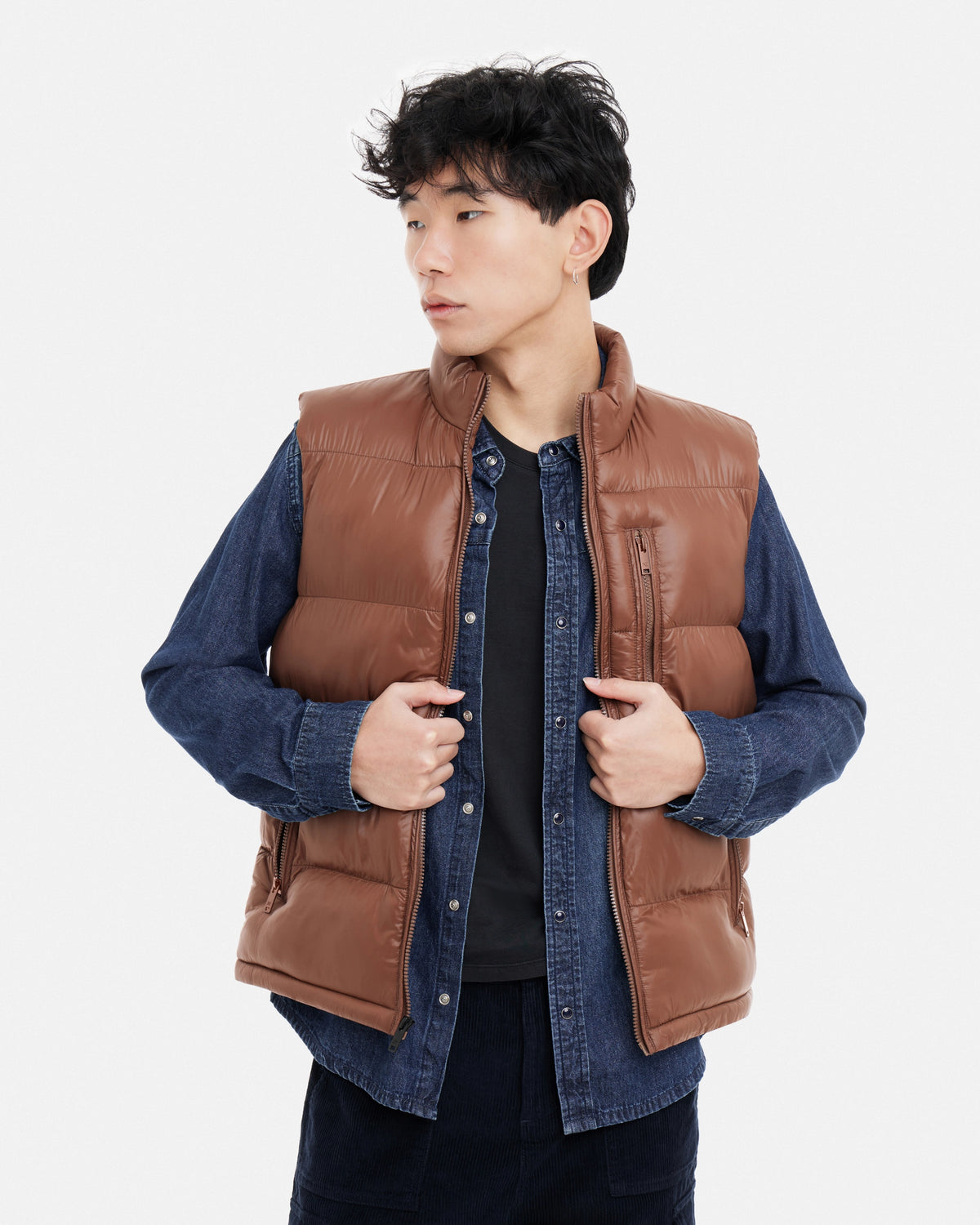 #XRJKM5102486 Quilted Puffer Vest With Chest Pocket-thumbmail-12