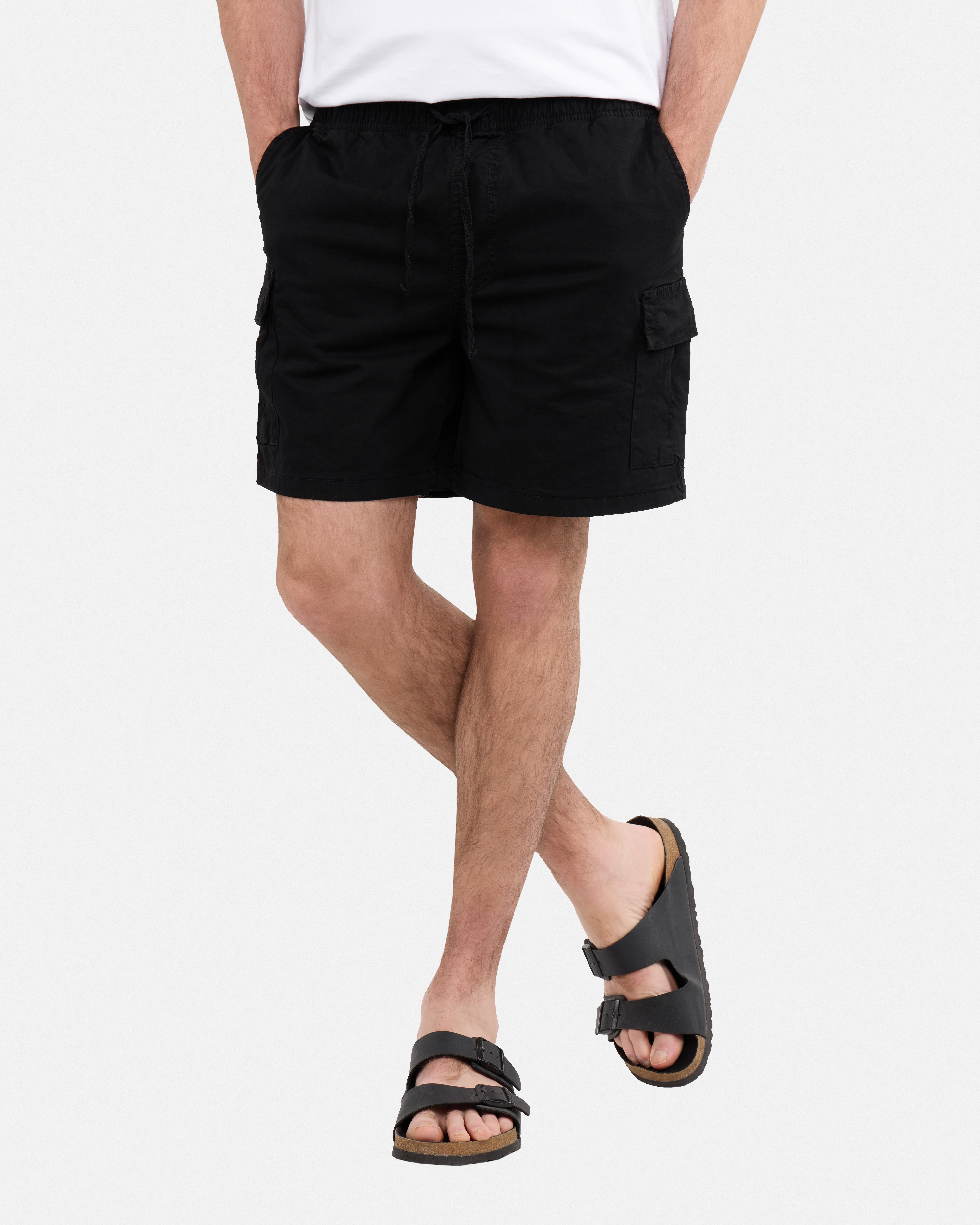 #XRSH100150 6" Elastic Waist Cargo Shorts