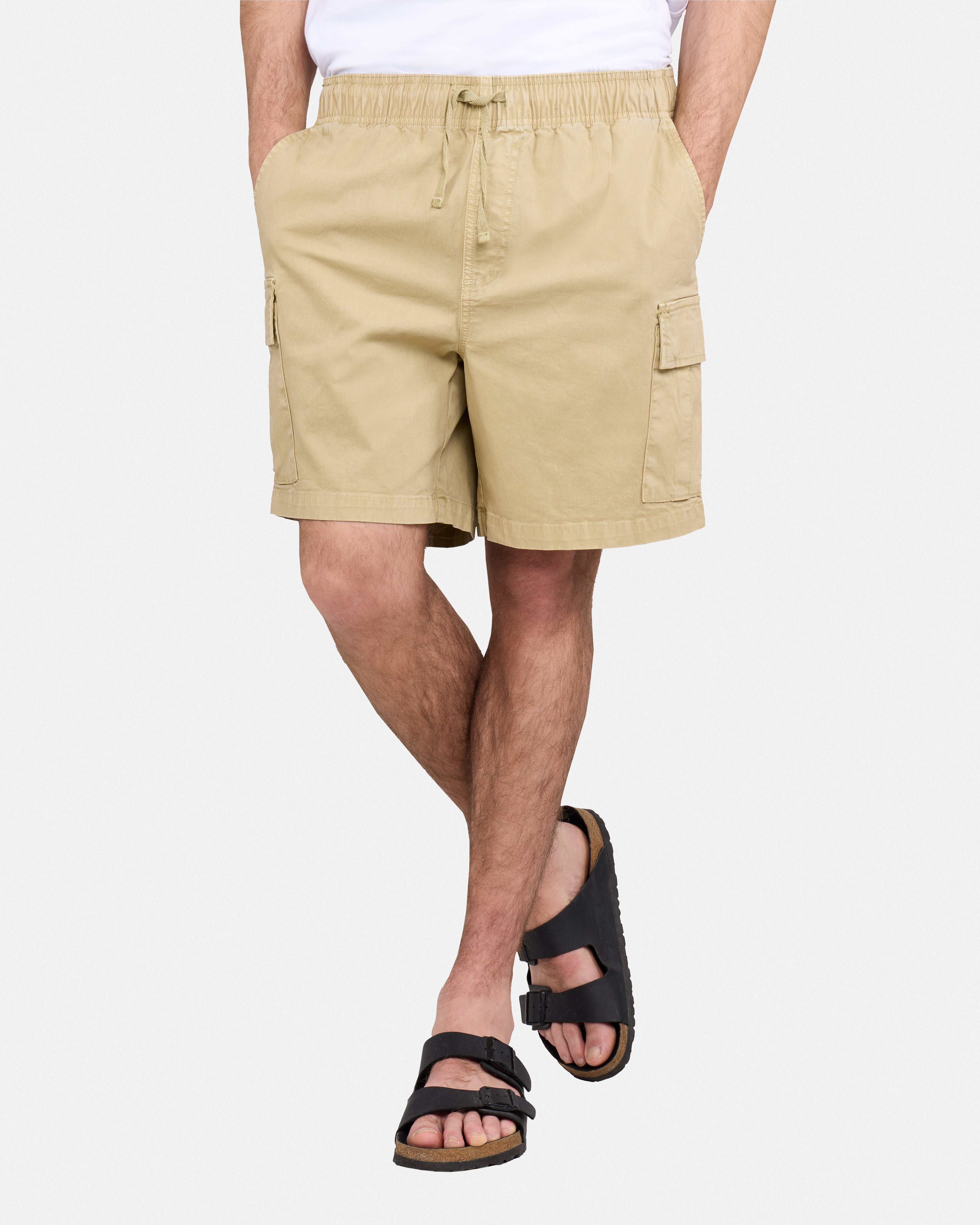 #XRSH100150 6" Elastic Waist Cargo Shorts