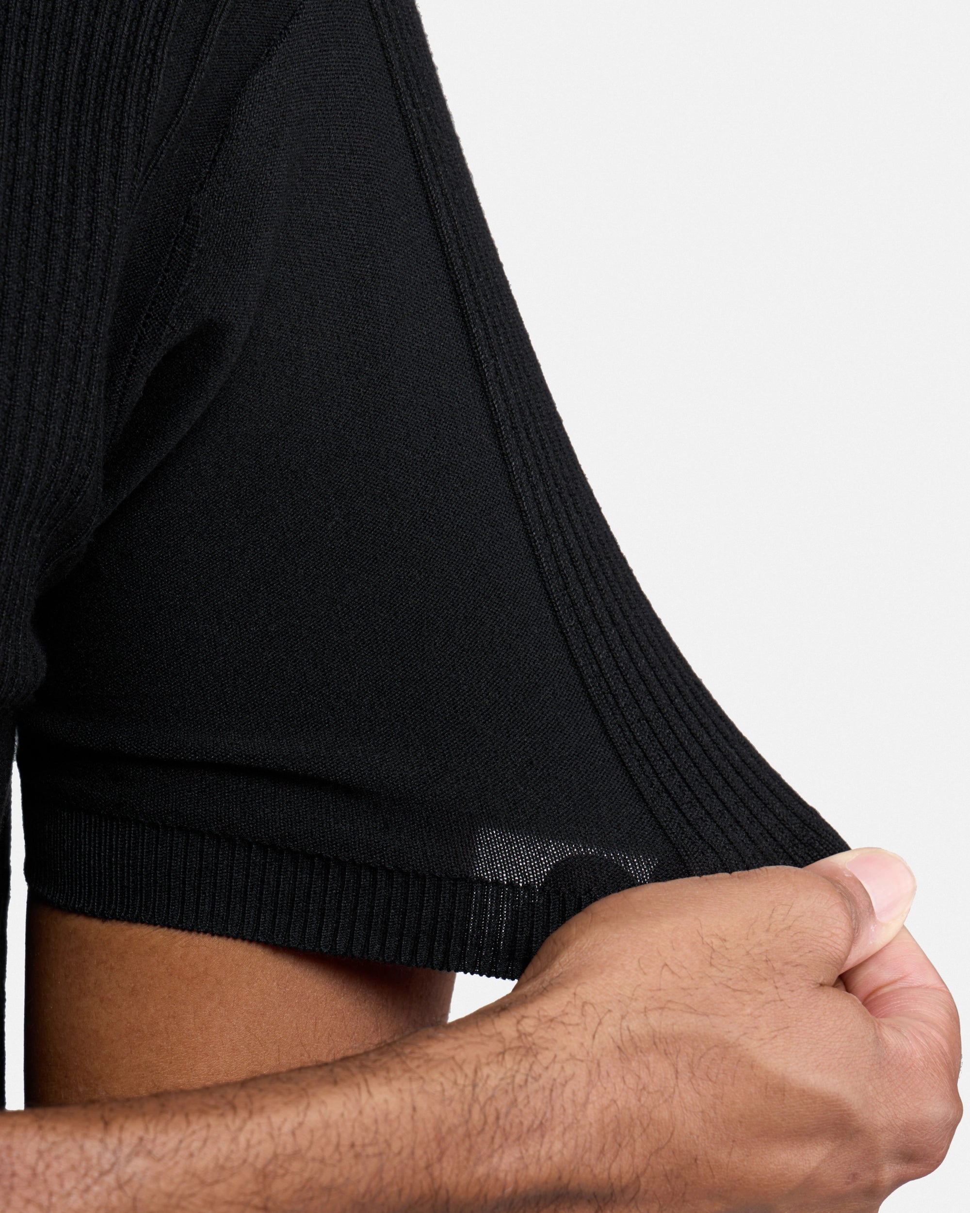 #XRSW3100611 Raised Stripes Short Sleeve Crew Sweater-thumbmail-7
