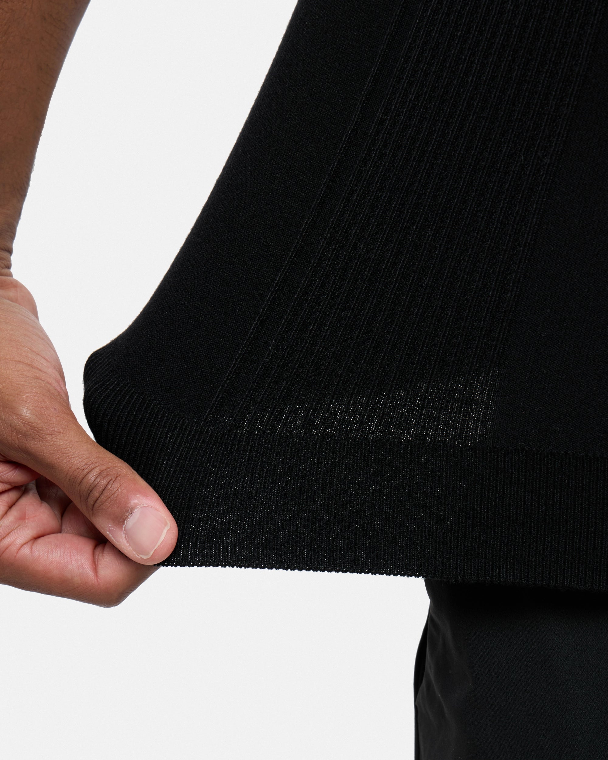 #XRSW3100611 Raised Stripes Short Sleeve Crew Sweater-thumbmail-8