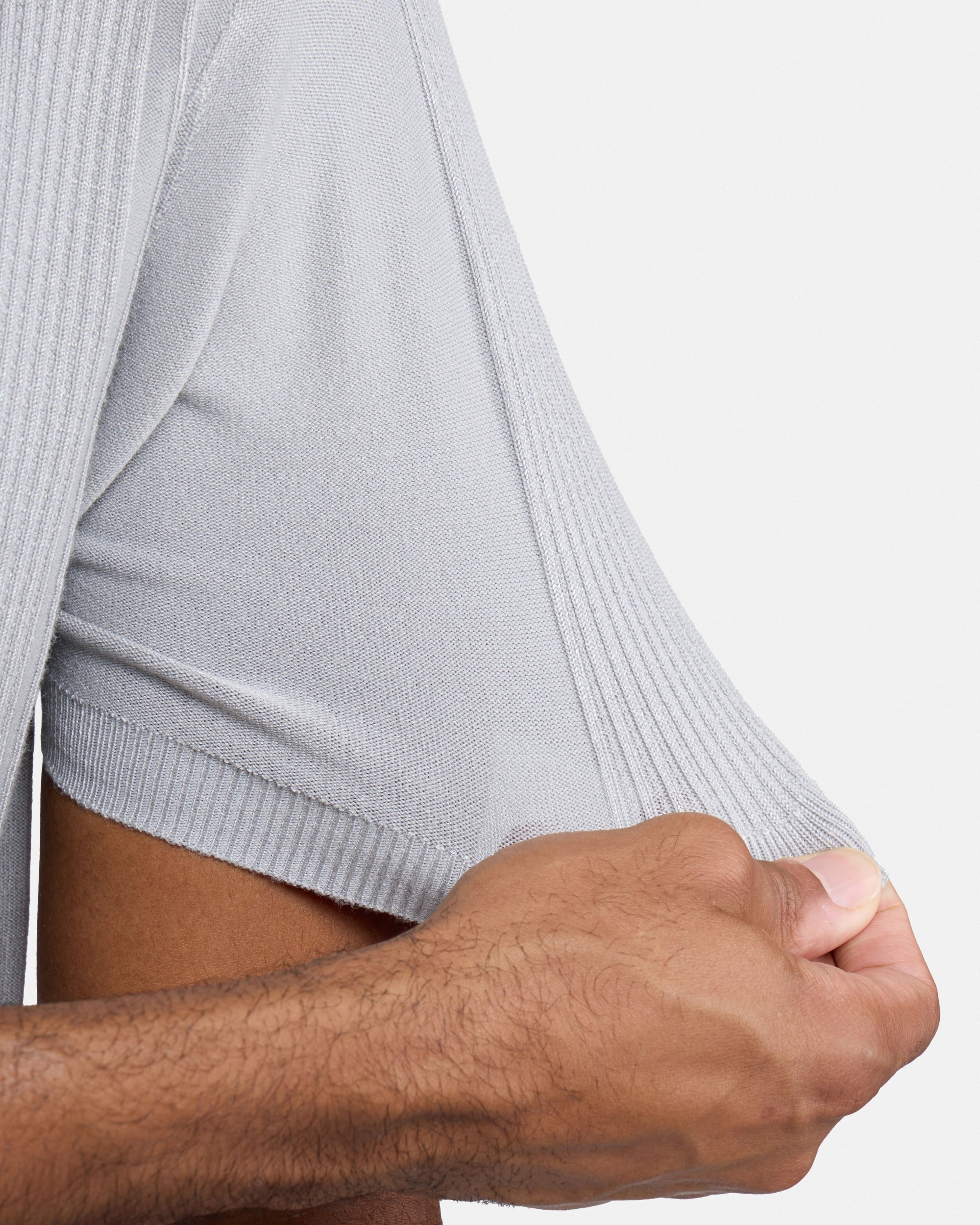 #XRSW3100611 Raised Stripes Short Sleeve Crew Sweater-thumbmail-15