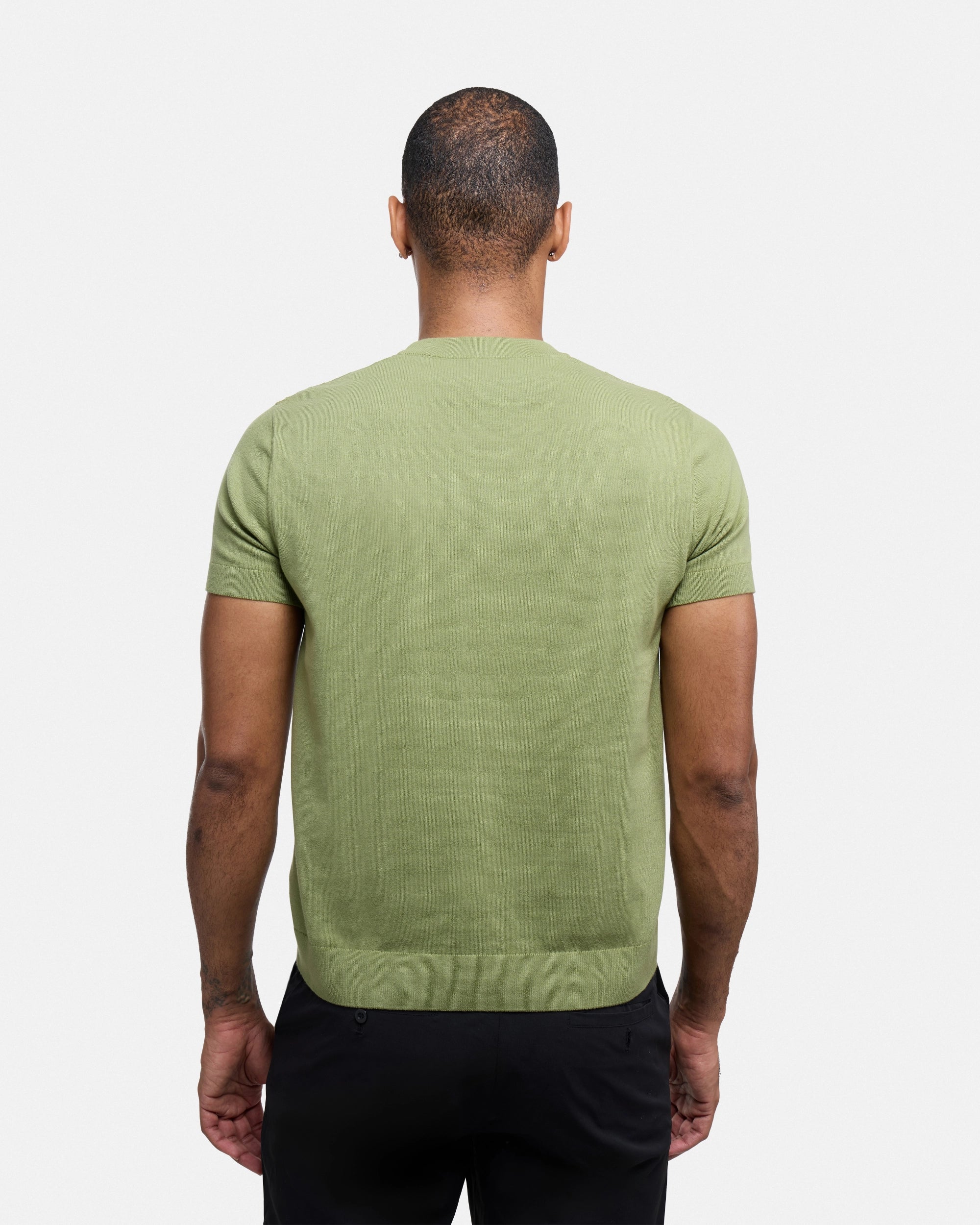 #XRSW3100612 Checkered Short Sleeve Crew Sweater-thumbmail-10