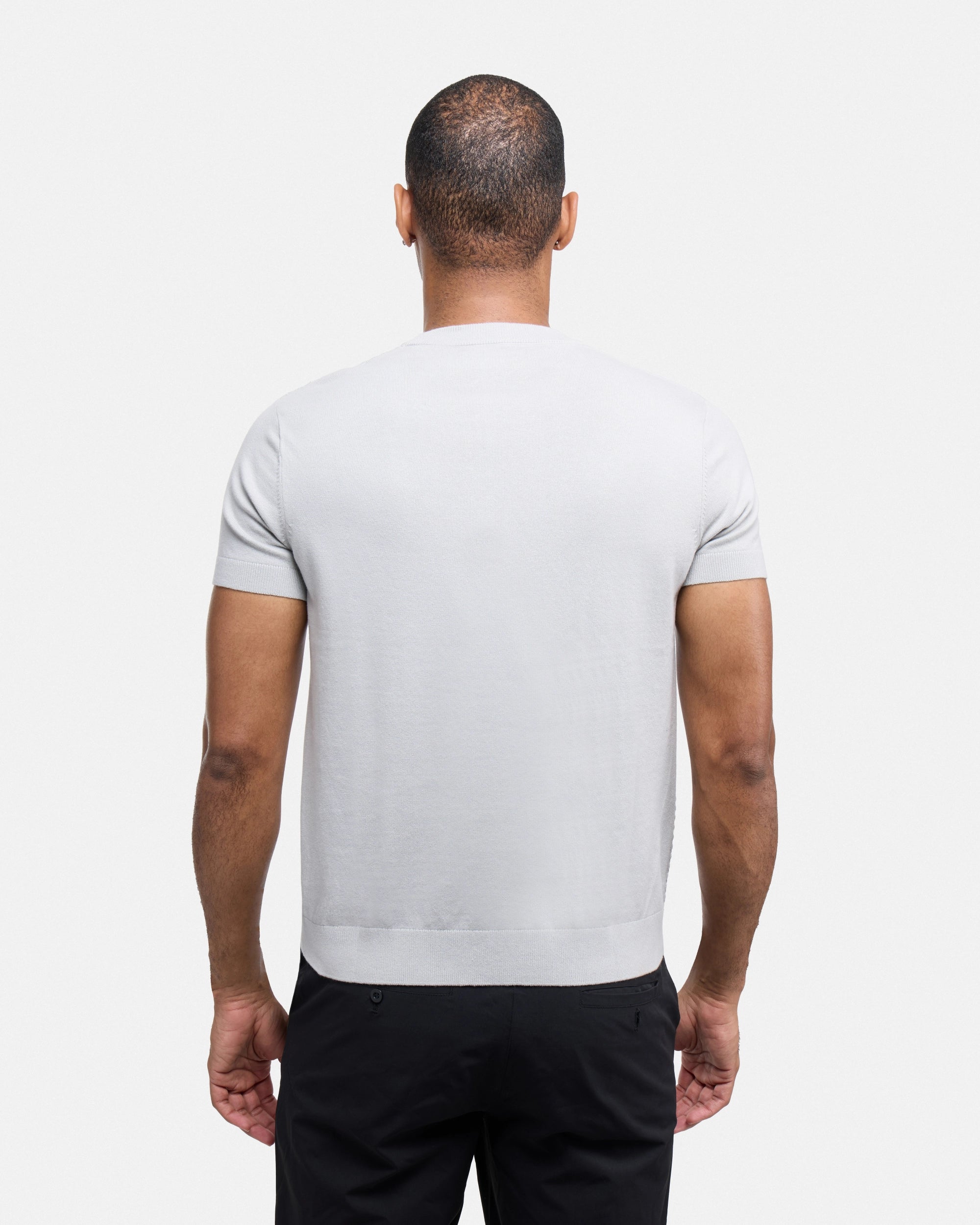 #XRSW3100612 Checkered Short Sleeve Crew Sweater-thumbmail-18