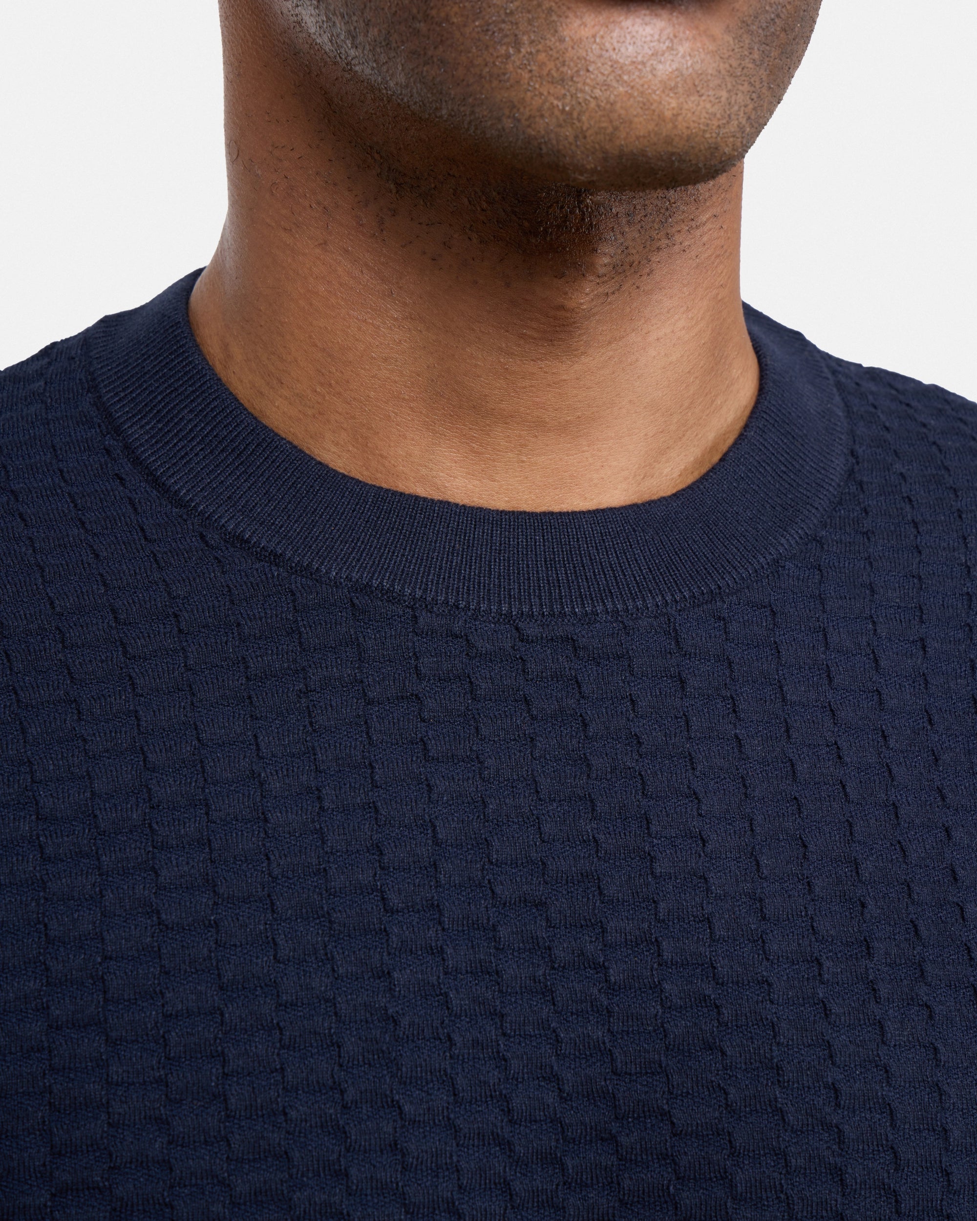 #XRSW3100612 Checkered Short Sleeve Crew Sweater-thumbmail-27