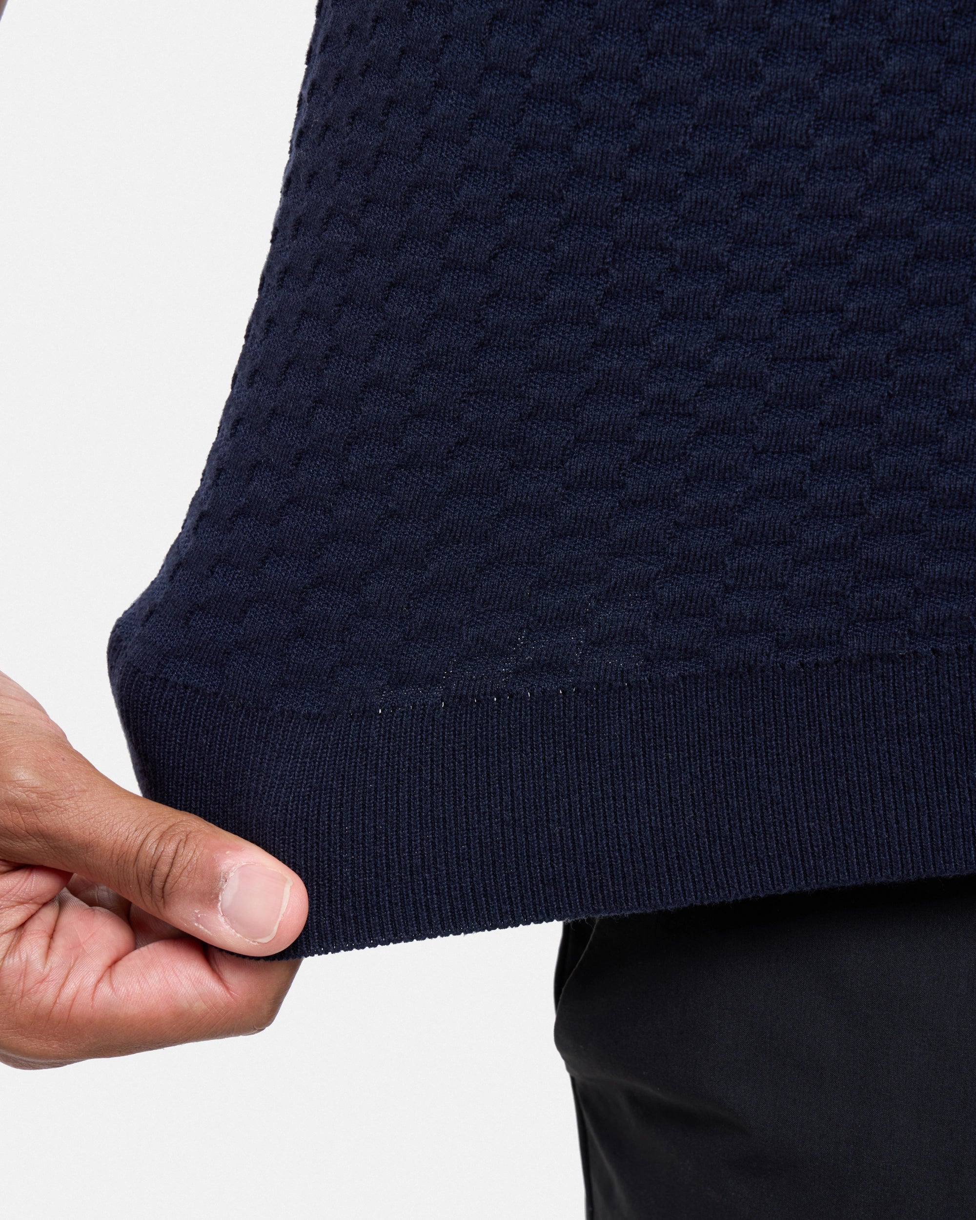 #XRSW3100612 Checkered Short Sleeve Crew Sweater-thumbmail-29