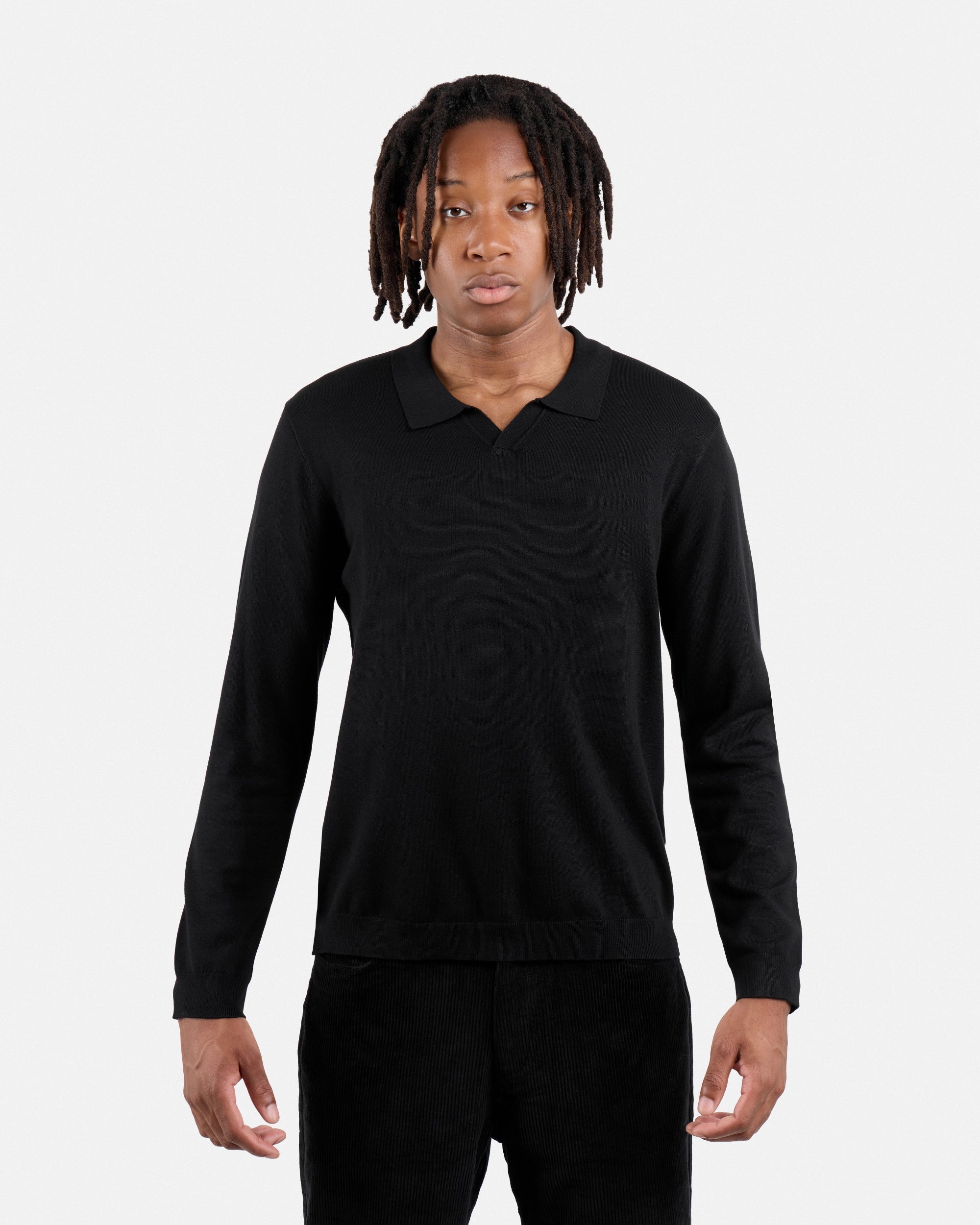 #XRSW3100641 Johnny Collar Long Sleeve Polo Sweater