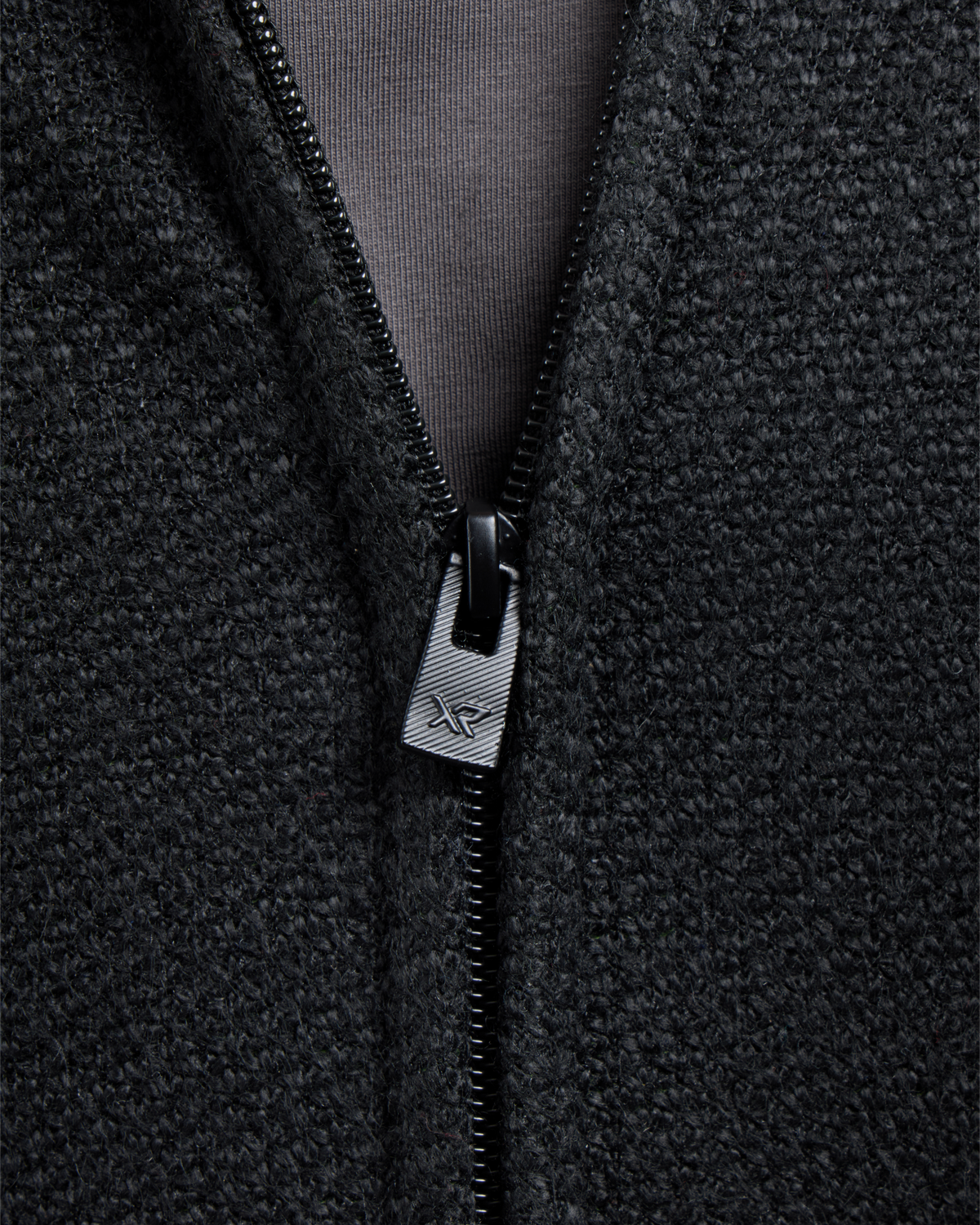 #XRSWM-34081 Fleece Lined Full Zip Knitted Hoodie Sweater-thumbmail-6