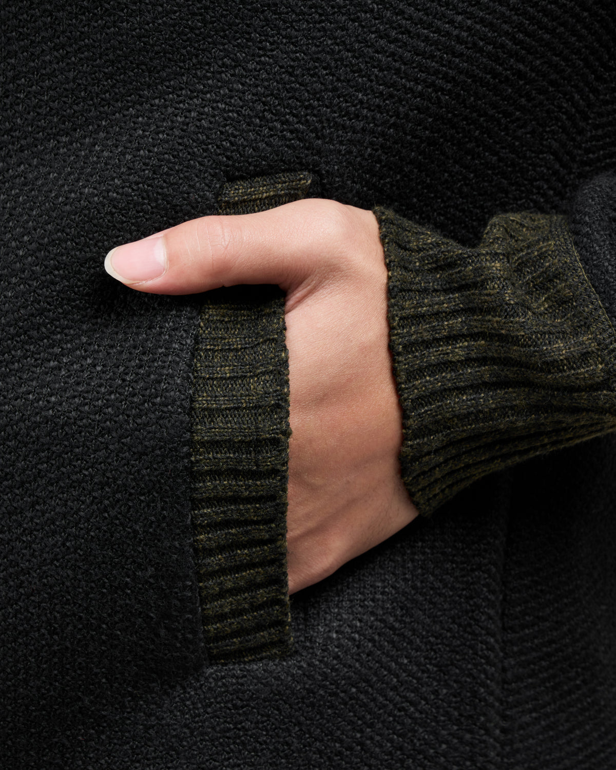 #XRSWM-34081 Fleece Lined Full Zip Knitted Hoodie Sweater-thumbmail-15