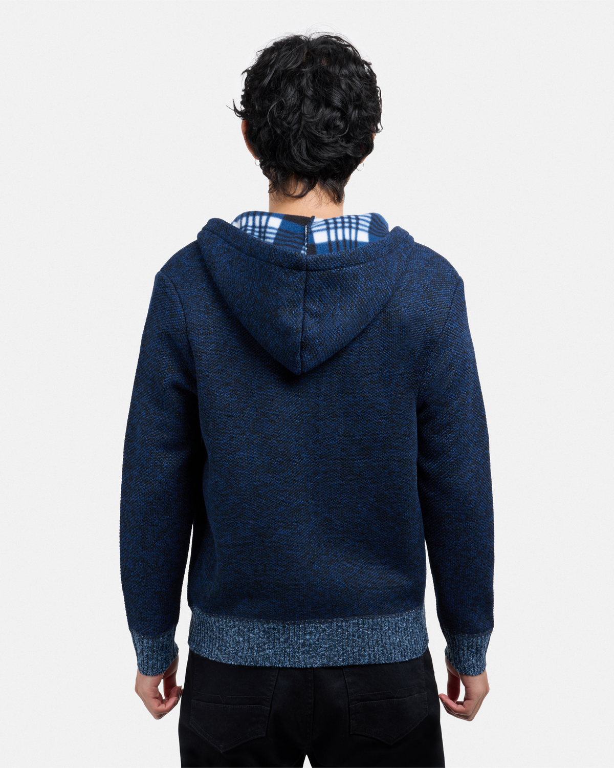 #XRSWM-34081 Fleece Lined Full Zip Knitted Hoodie Sweater-thumbmail-26