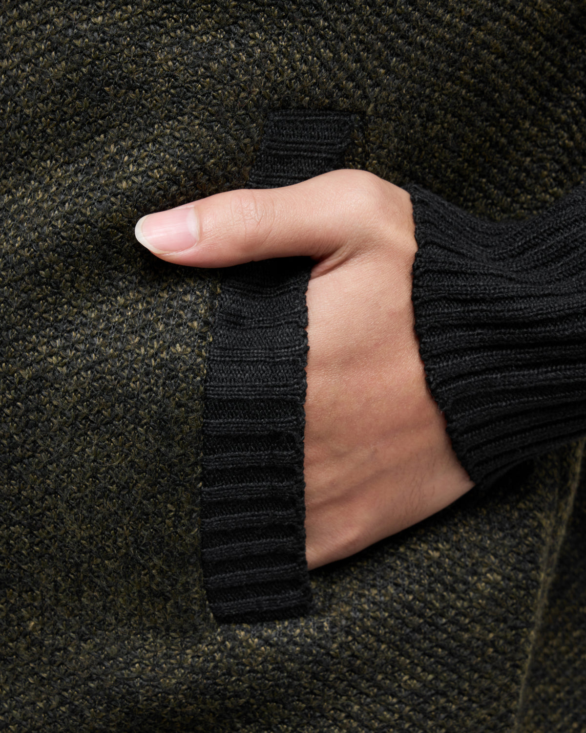 #XRSWM-34081 Fleece Lined Full Zip Knitted Hoodie Sweater-thumbmail-39