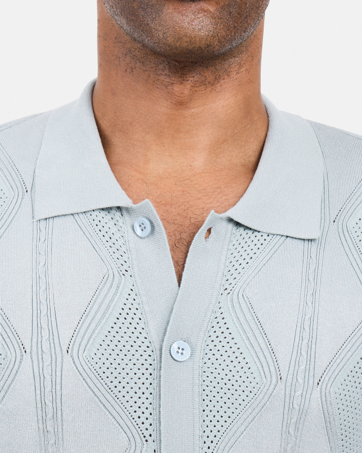 #XRSWM3101630 Textured Button Down Sweater Polo Shirt-thumbmail-14
