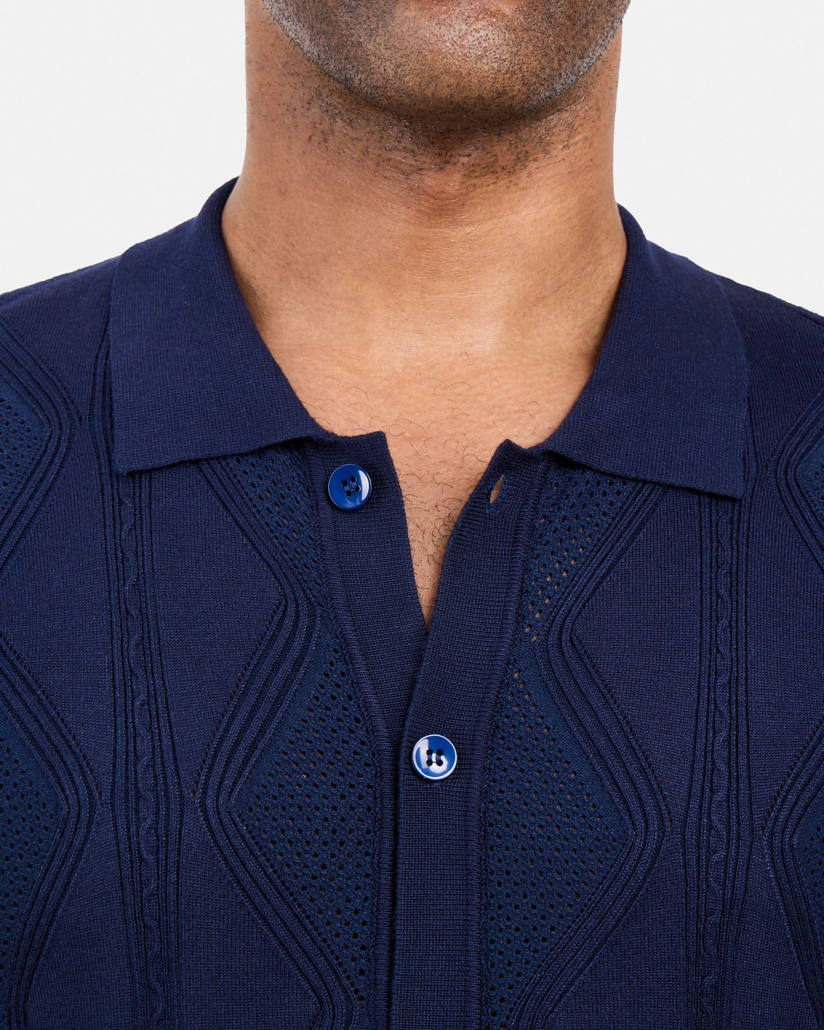 #XRSWM3101630 Textured Button Down Sweater Polo Shirt-thumbmail-22