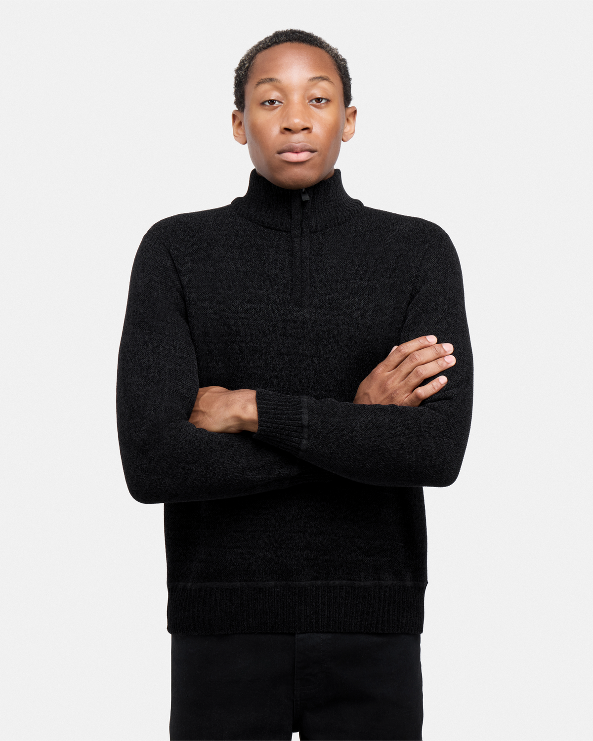 #XRSWM3102415 Fleece Lined Quilted Zipper Chenille Sweater-thumbmail-5