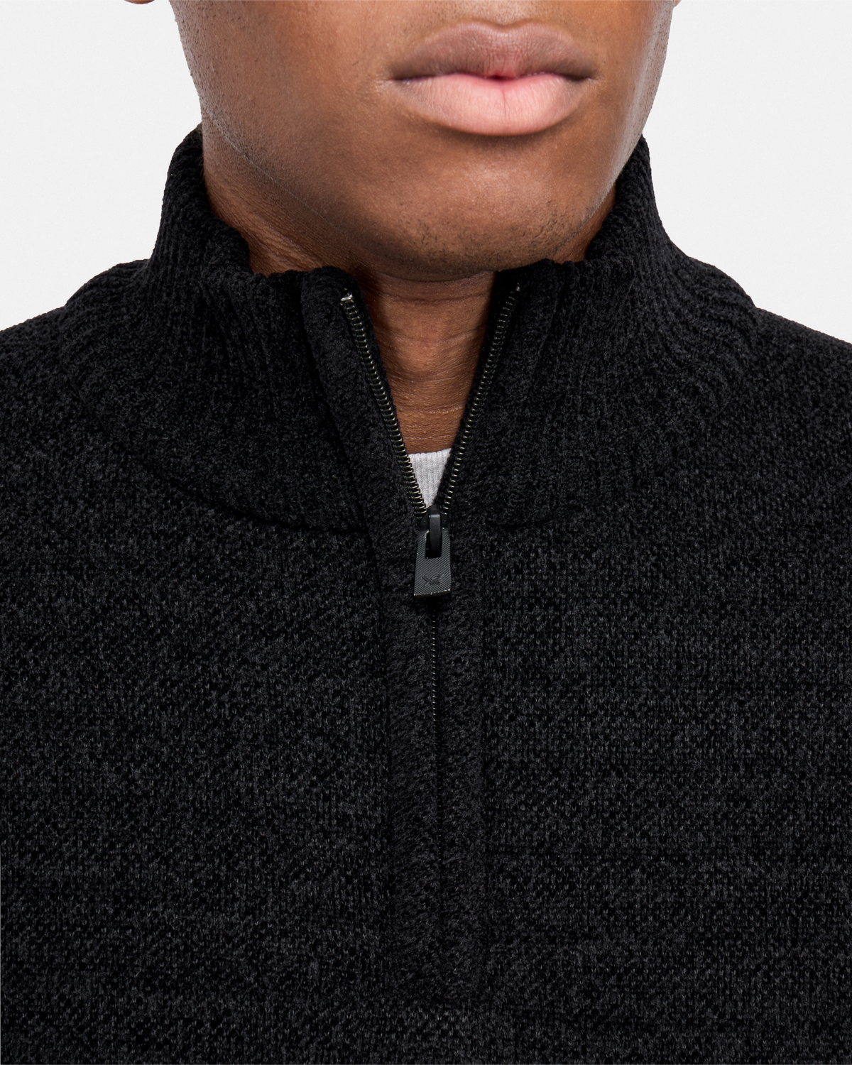 #XRSWM3102415 Fleece Lined Quilted Zipper Chenille Sweater-thumbmail-6