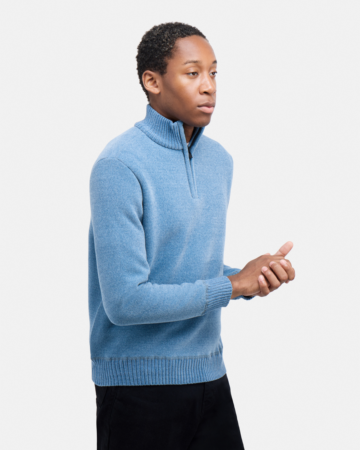 #XRSWM3102415 Fleece Lined Quilted Zipper Chenille Sweater-thumbmail-11