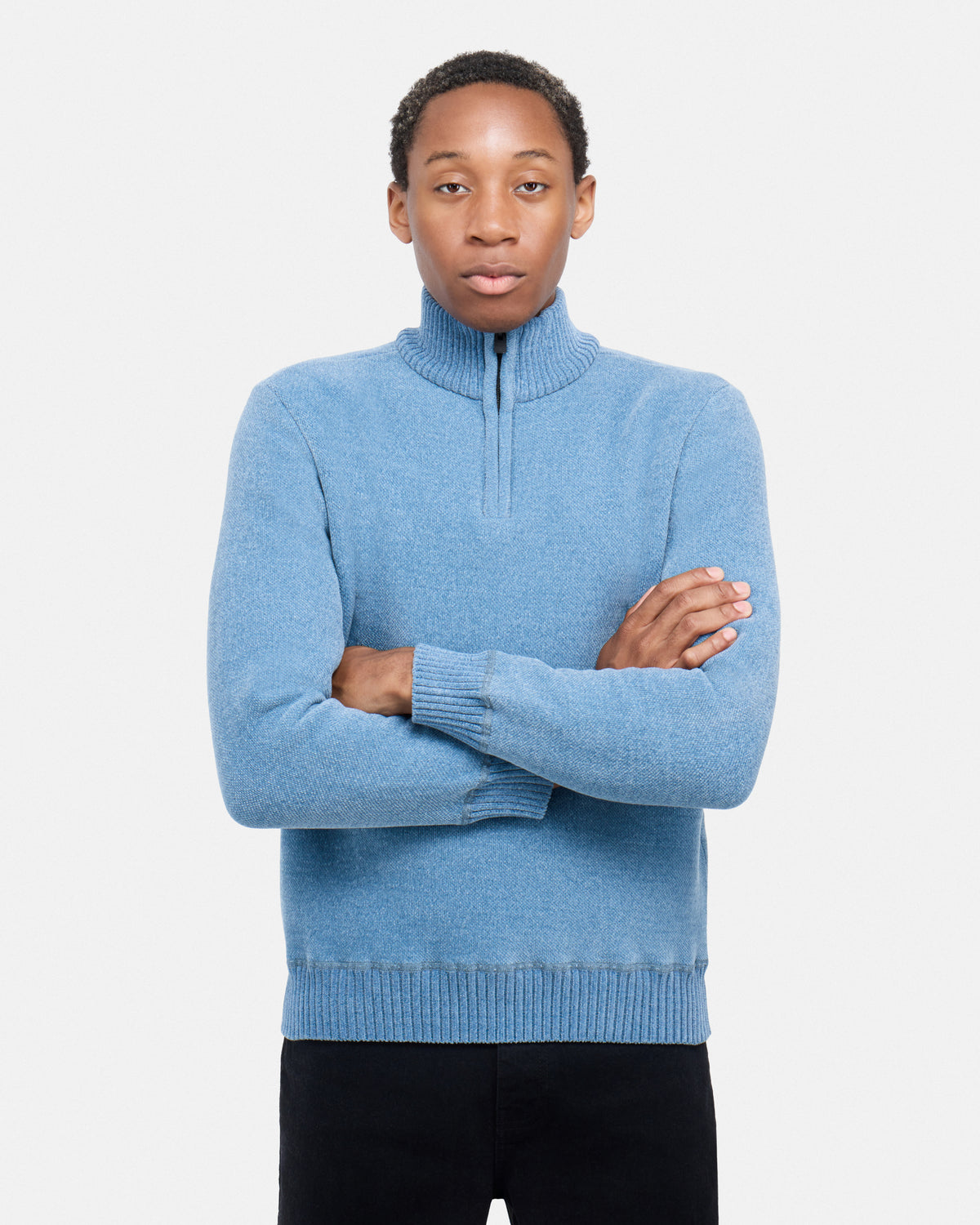 #XRSWM3102415 Fleece Lined Quilted Zipper Chenille Sweater-thumbmail-13