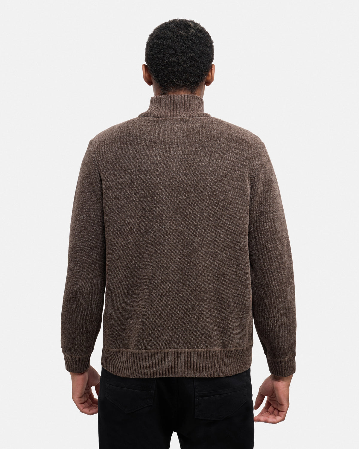 #XRSWM3102415 Fleece Lined Quilted Zipper Chenille Sweater-thumbmail-18