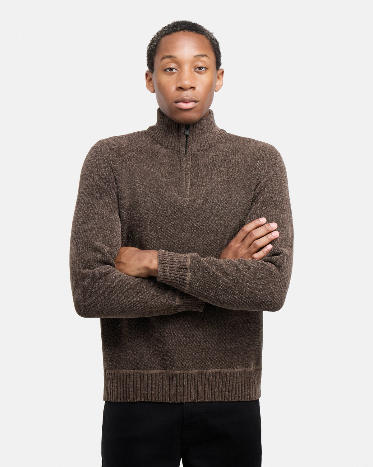#XRSWM3102415 Fleece Lined Quilted Zipper Chenille Sweater-thumbmail-20