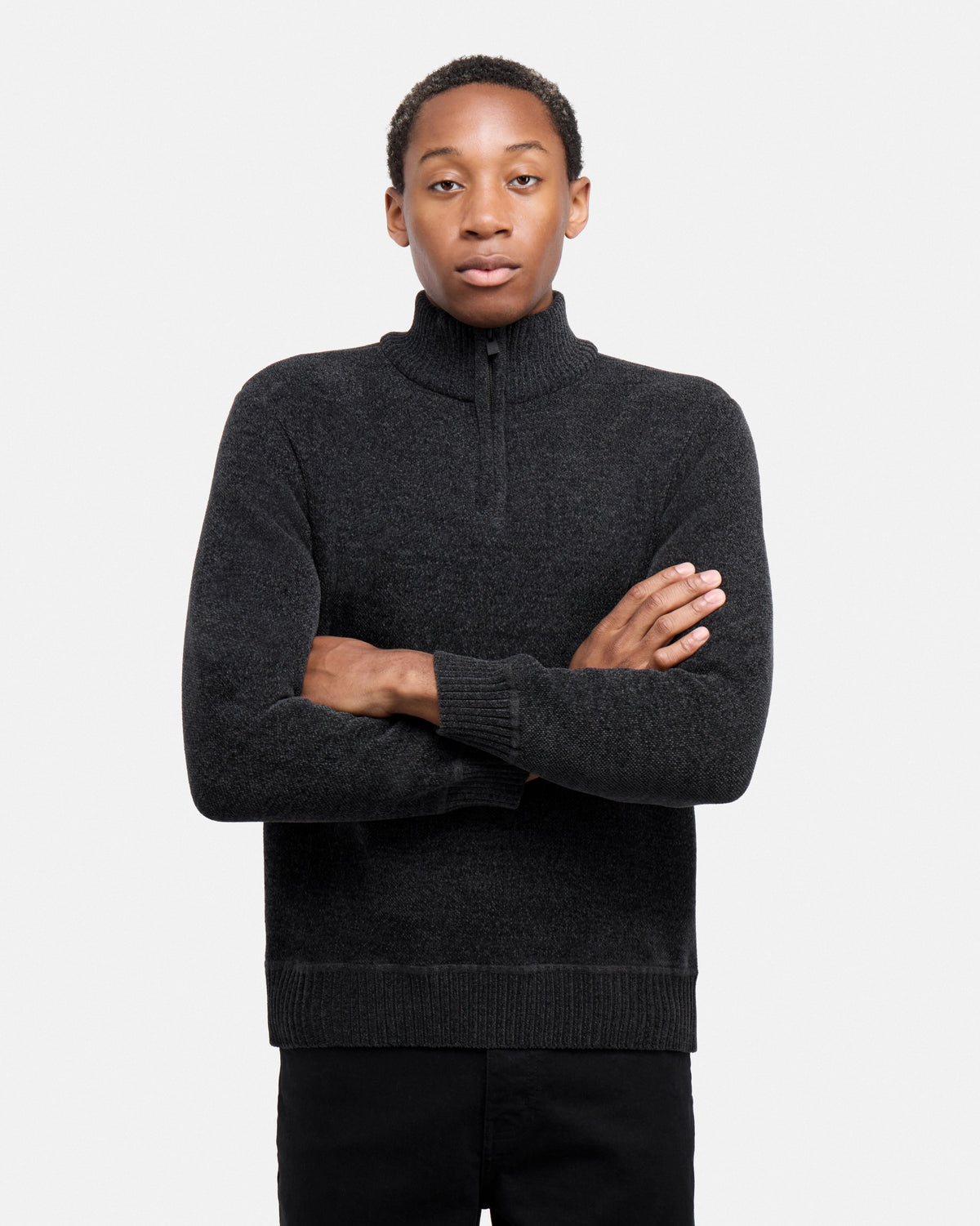#XRSWM3102415 Fleece Lined Quilted Zipper Chenille Sweater-thumbmail-28