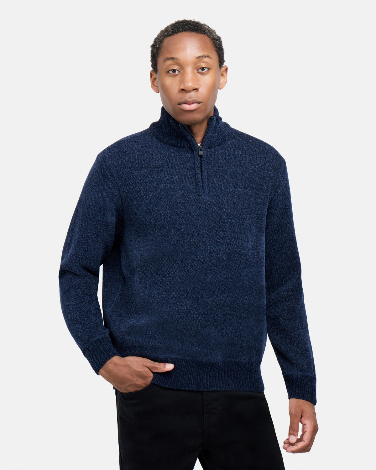 #XRSWM3102415 Fleece Lined Quilted Zipper Chenille Sweater-thumbmail-33