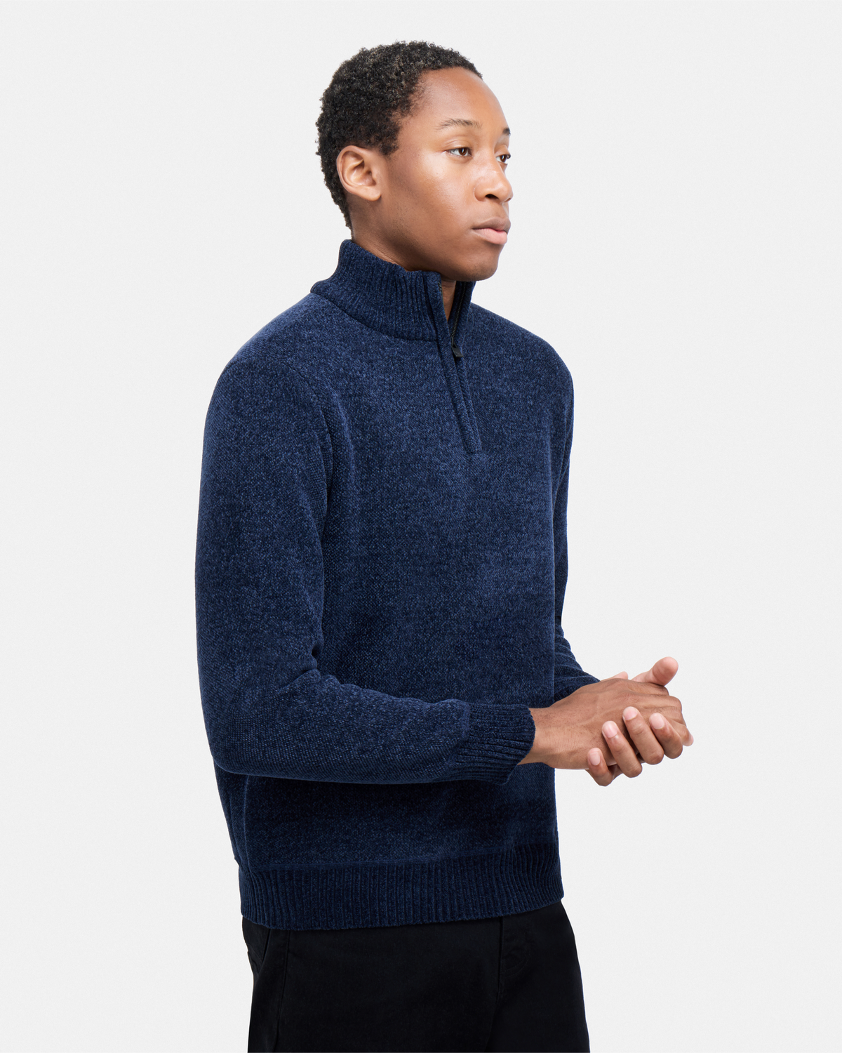 #XRSWM3102415 Fleece Lined Quilted Zipper Chenille Sweater-thumbmail-35
