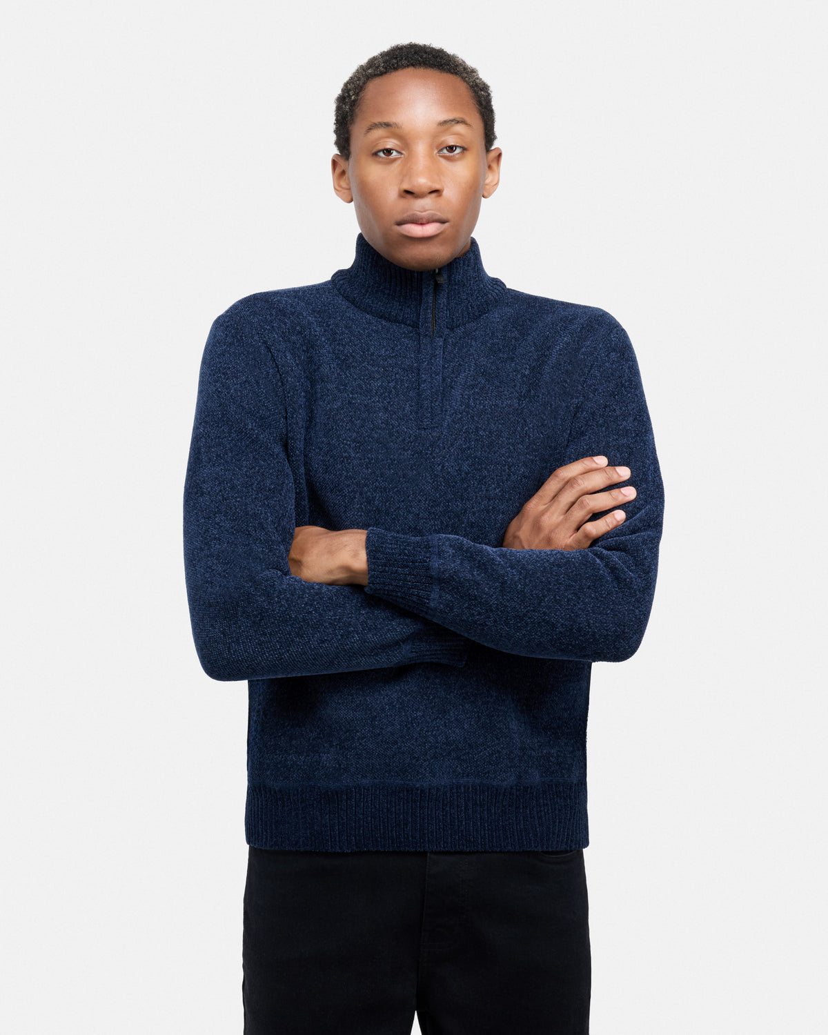 #XRSWM3102415 Fleece Lined Quilted Zipper Chenille Sweater-thumbmail-36