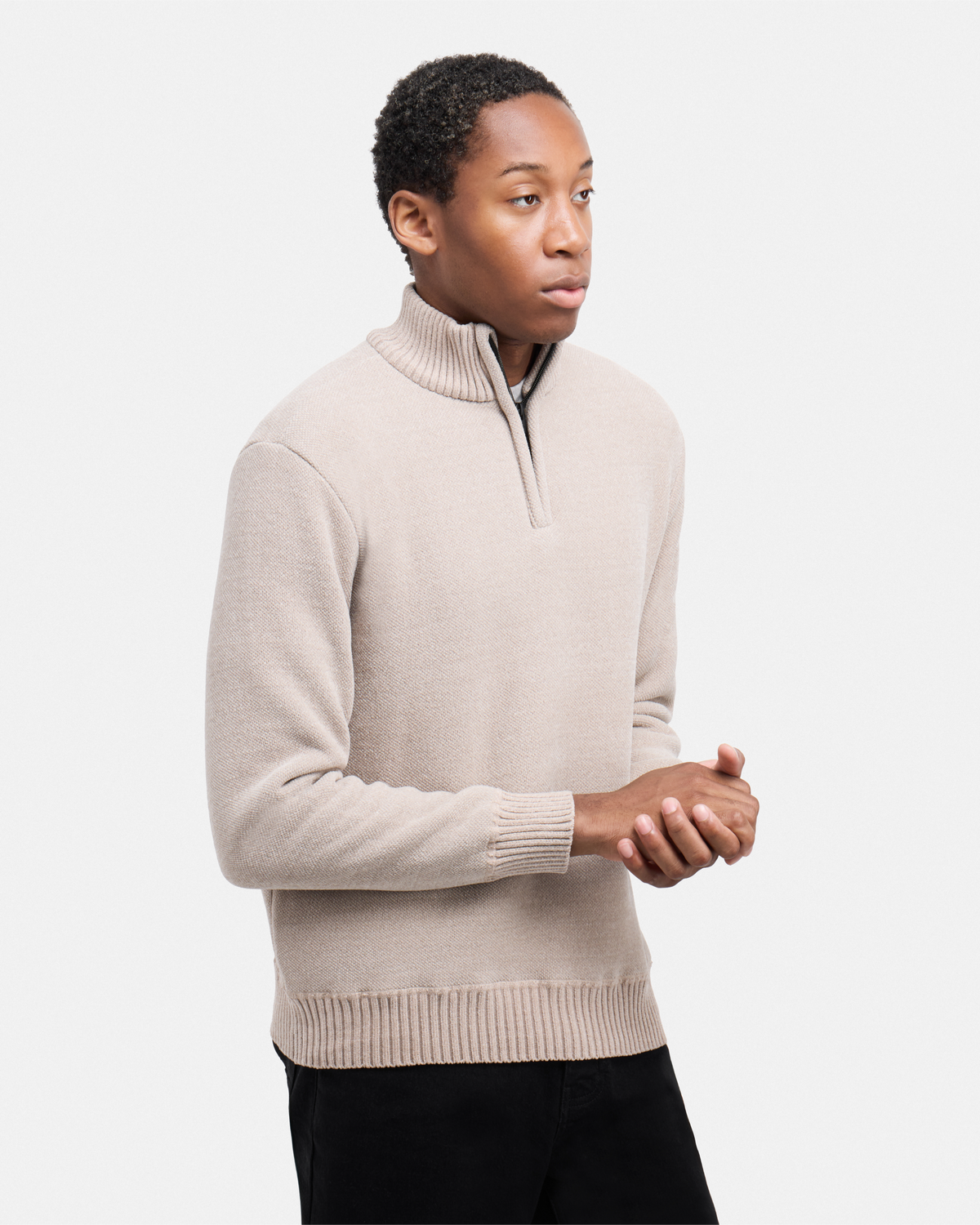 #XRSWM3102415 Fleece Lined Quilted Zipper Chenille Sweater-thumbmail-43