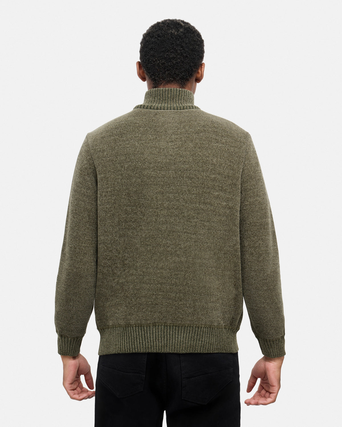 #XRSWM3102415 Fleece Lined Quilted Zipper Chenille Sweater-thumbmail-50