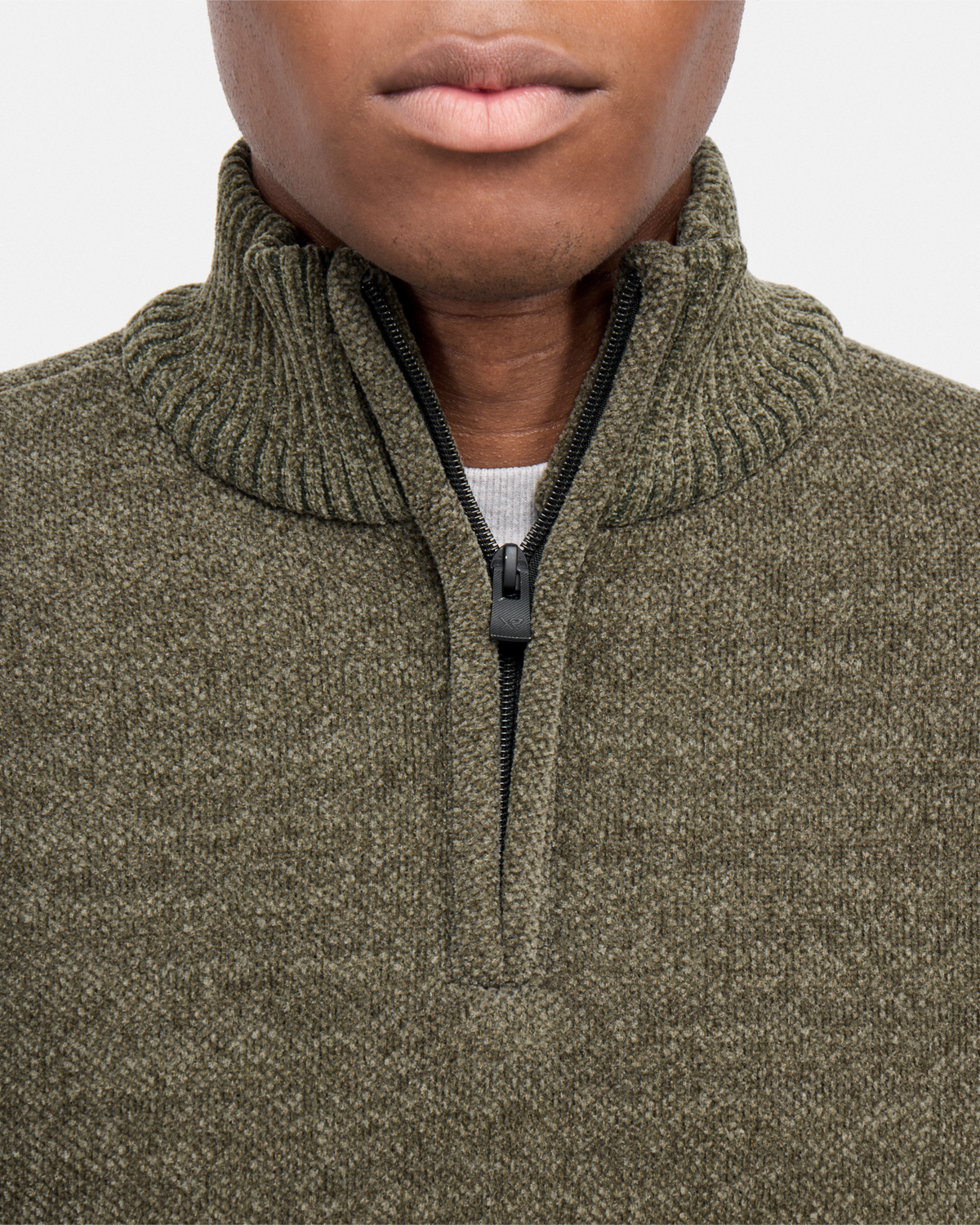 #XRSWM3102415 Fleece Lined Quilted Zipper Chenille Sweater-thumbmail-54