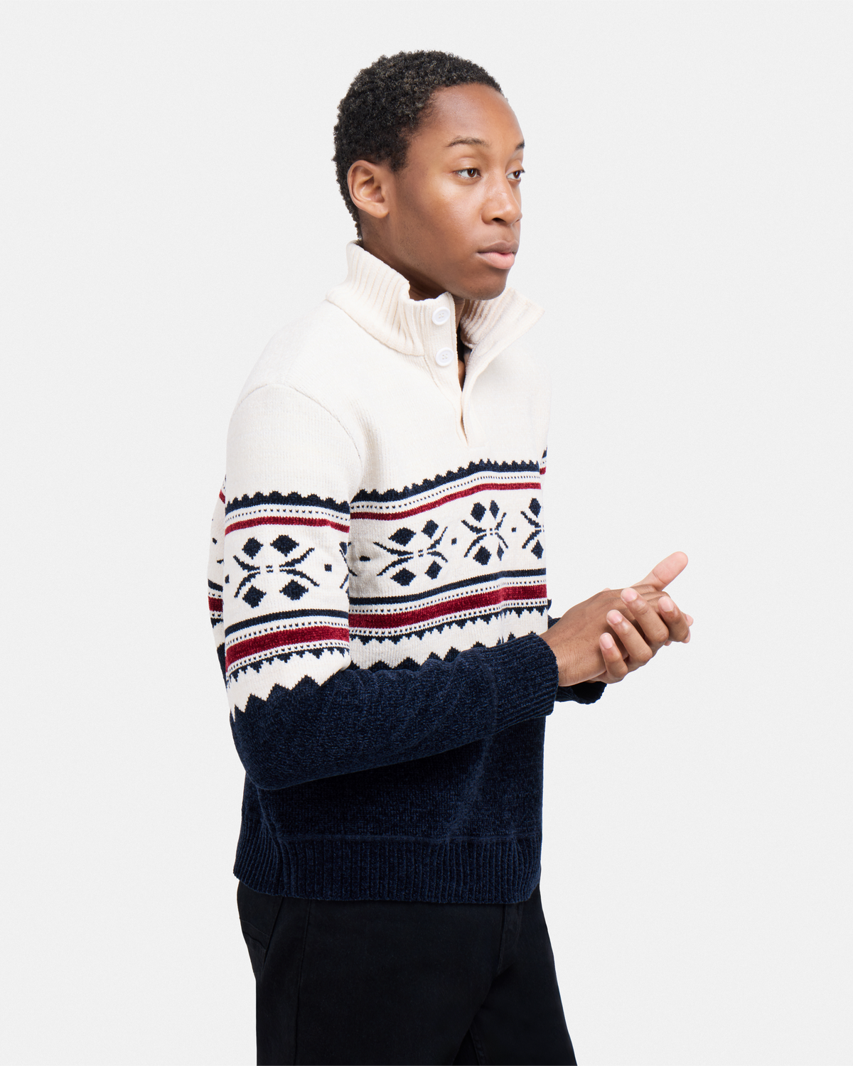 #XRSWM3102490 Men's Mock Neck Chenille Sweater-thumbmail-19