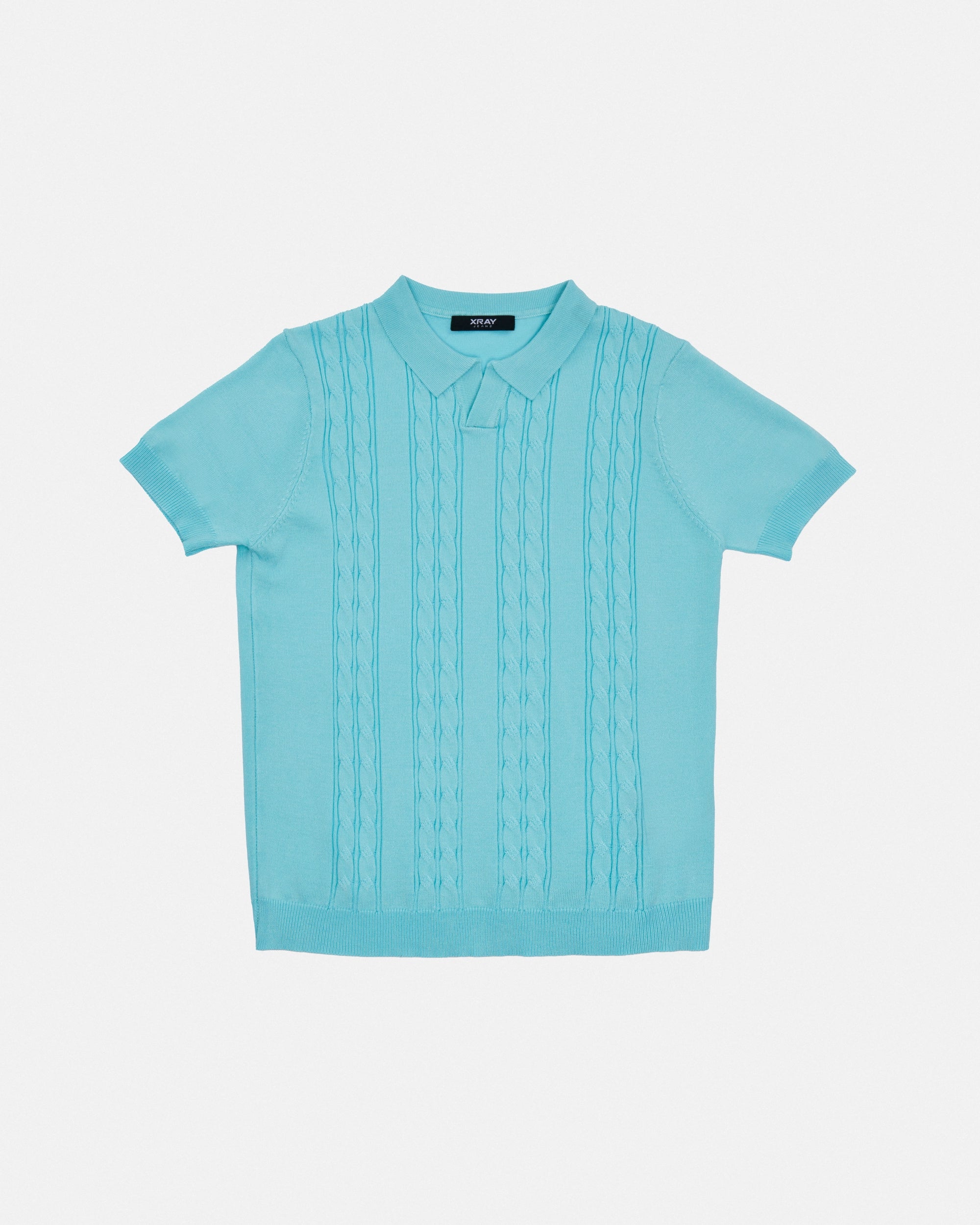 #XRTPB8101308 Boy's 5-18 Cable Knit Johnny Sweater Polo-thumbmail-1