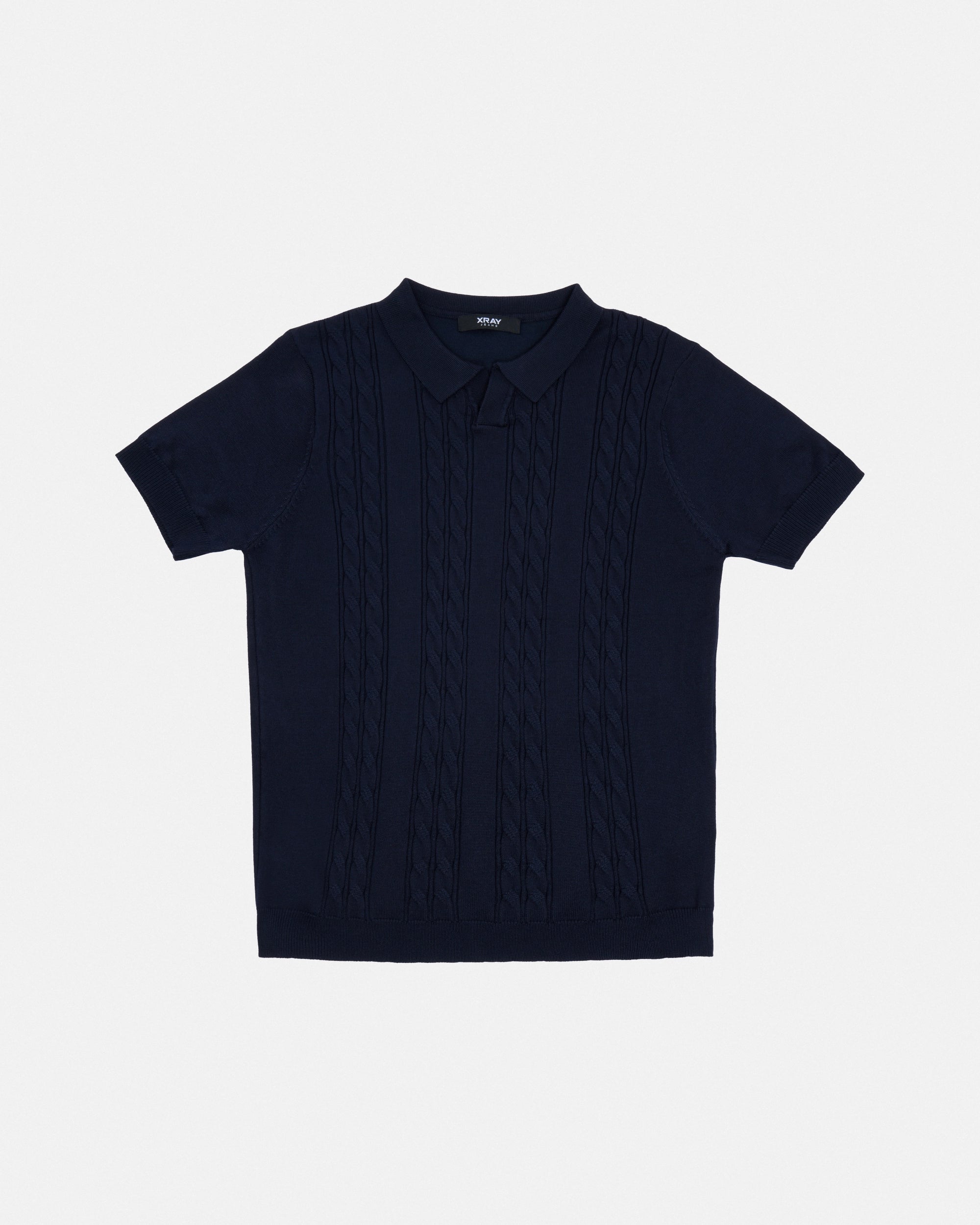 #XRTPB8101308 Boy's 5-18 Cable Knit Johnny Sweater Polo-thumbmail-2