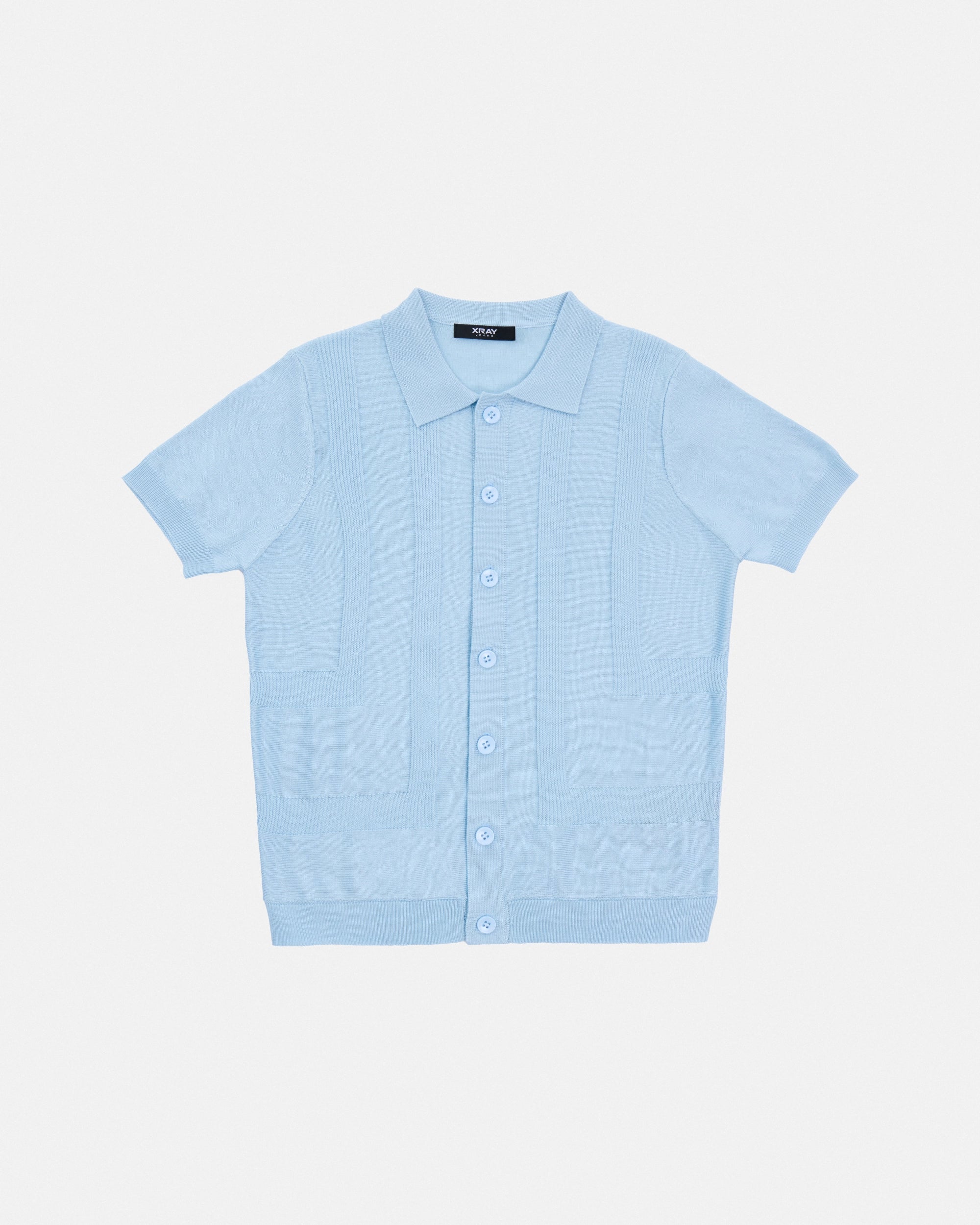 #XRTPB8101309 Boy's 5-18 Knit Button-Up Sweater Polo