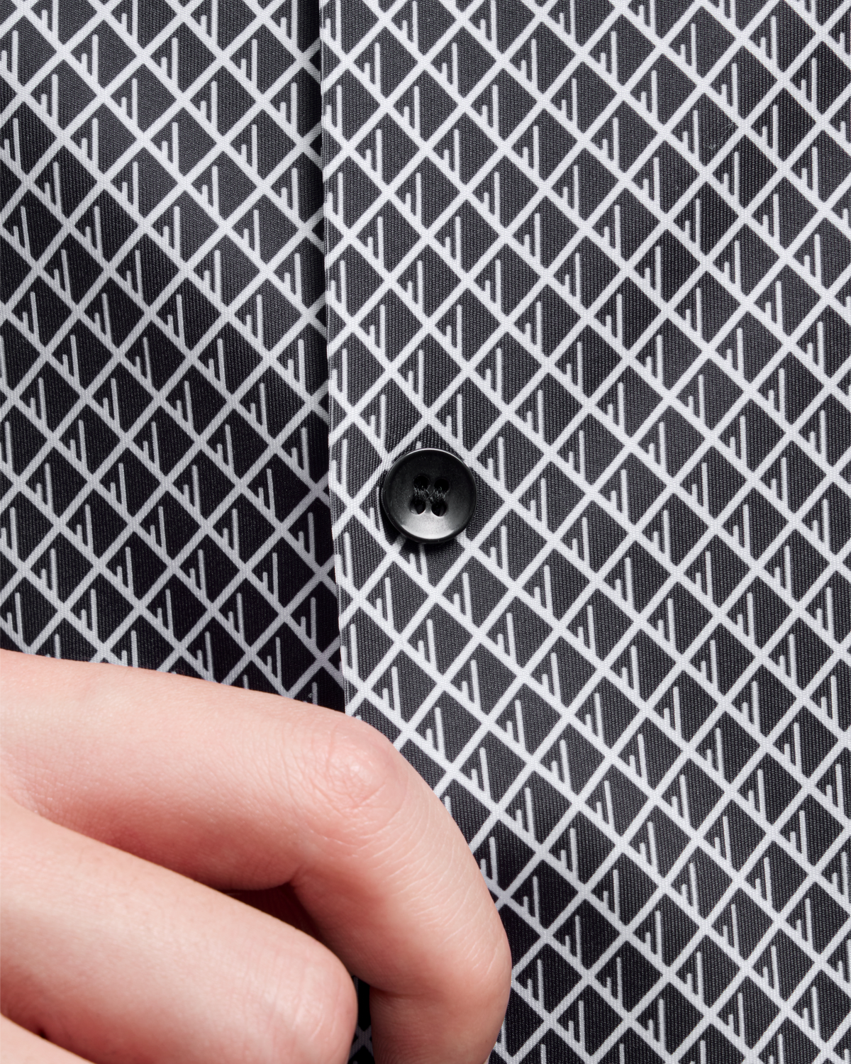 #XRTPM8101739 Diamond Line Printed Short Sleeve Button-Up Shirt-thumbmail-6