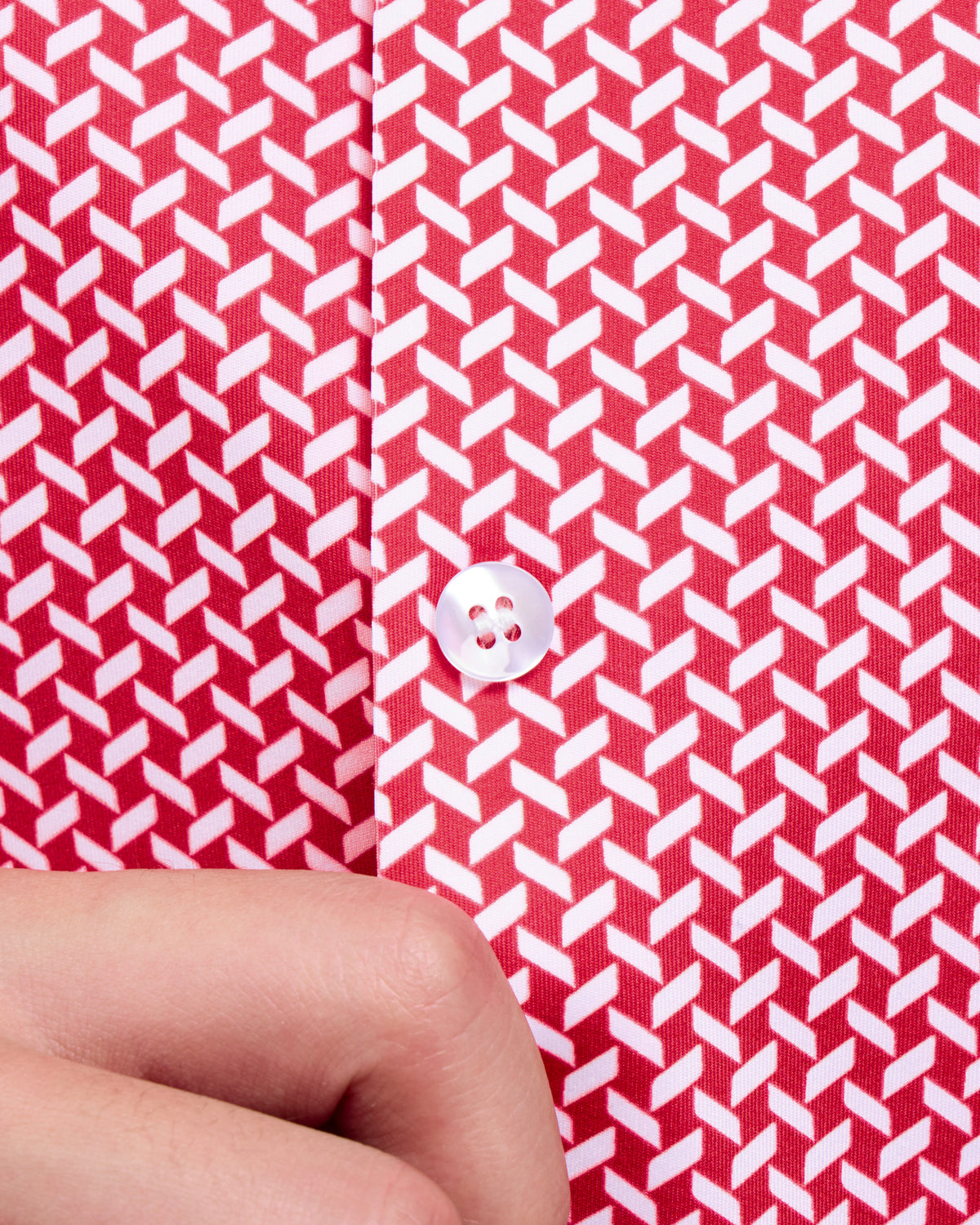 #XRTPM8101740 Herringbone Printed Short Sleeve Button-Up Shirt-thumbmail-14
