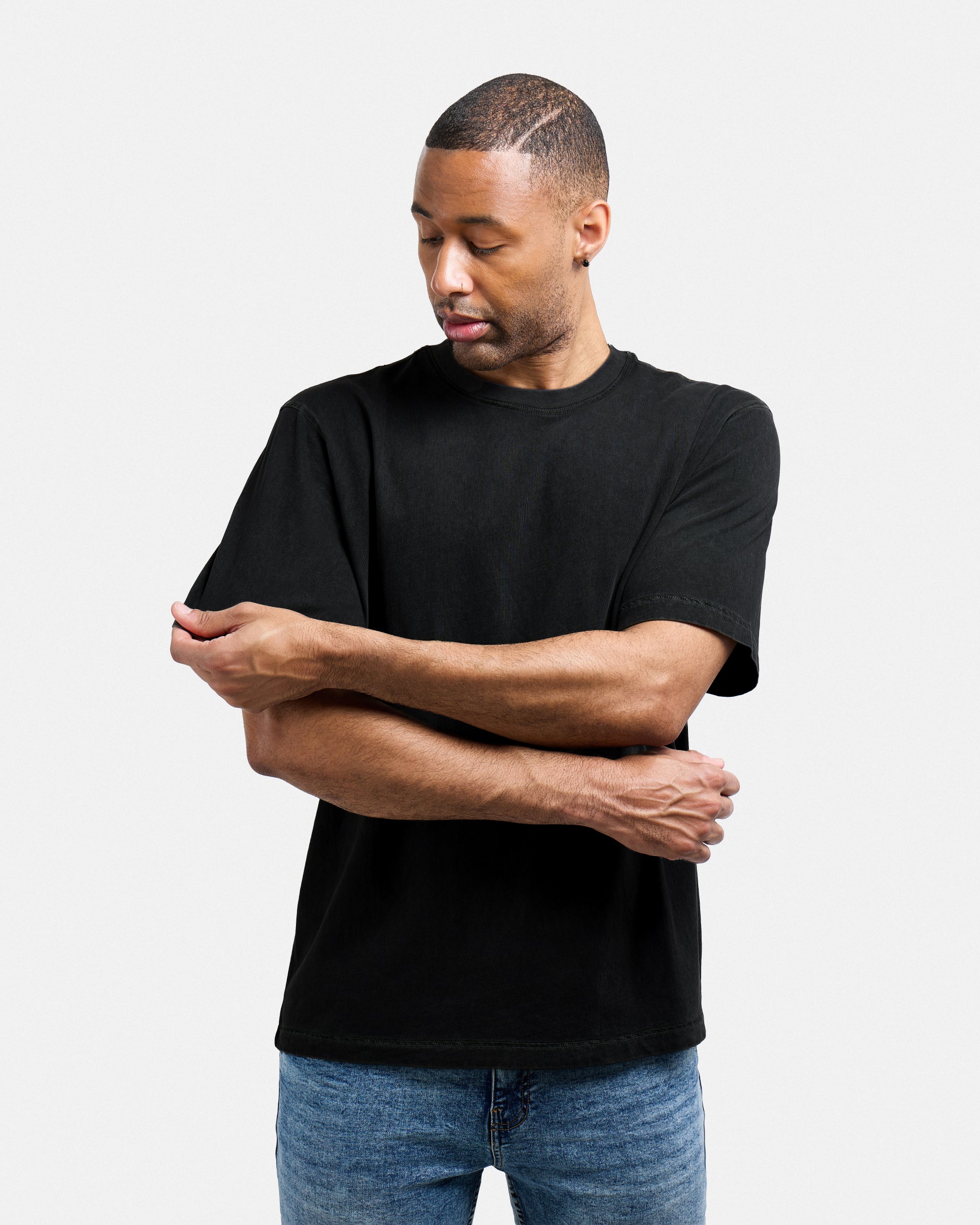 Men's Pigment Dyed Washed Boxy Crew Tee-thumbmail-43