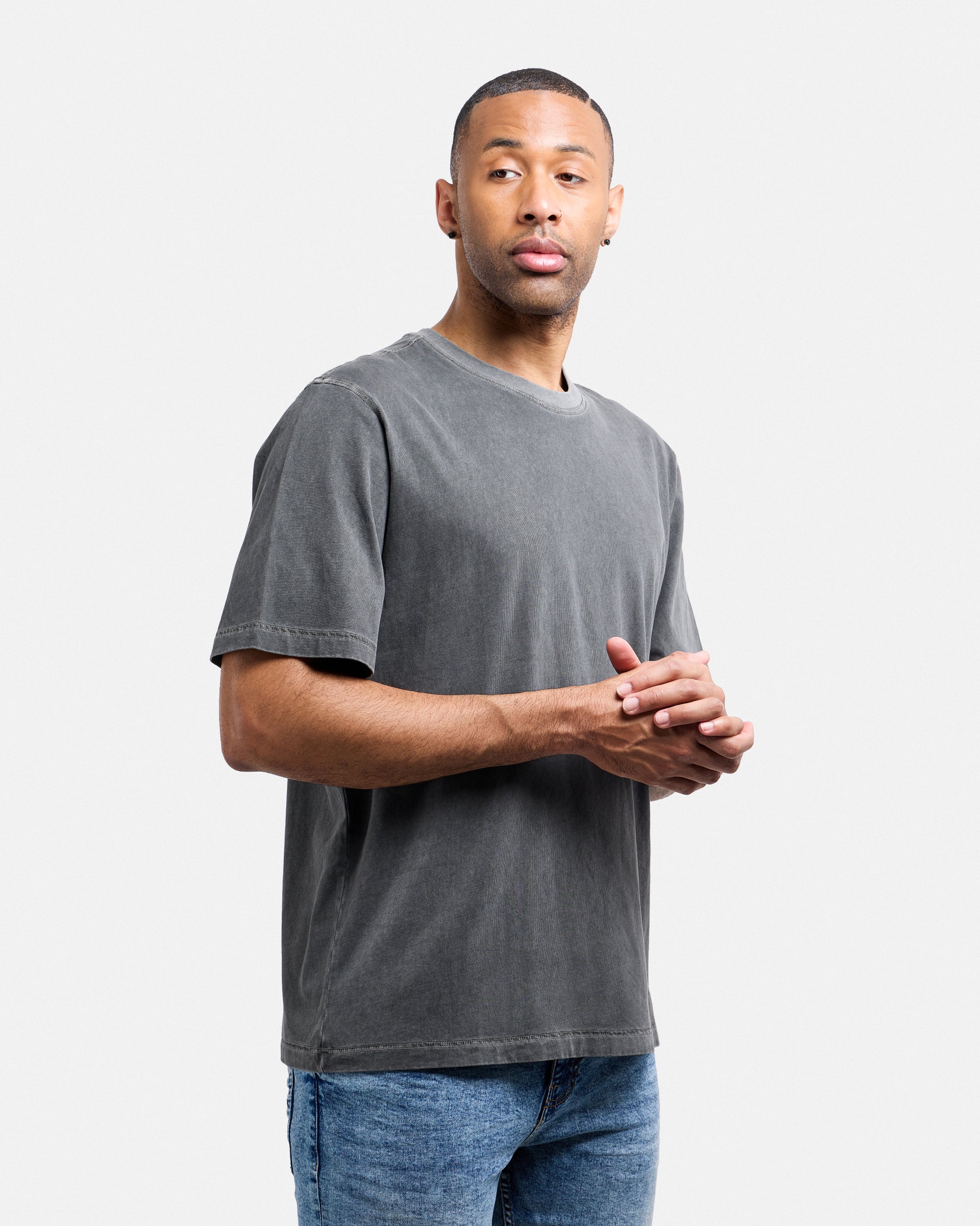 Men's Pigment Dyed Washed Boxy Crew Tee-thumbmail-27
