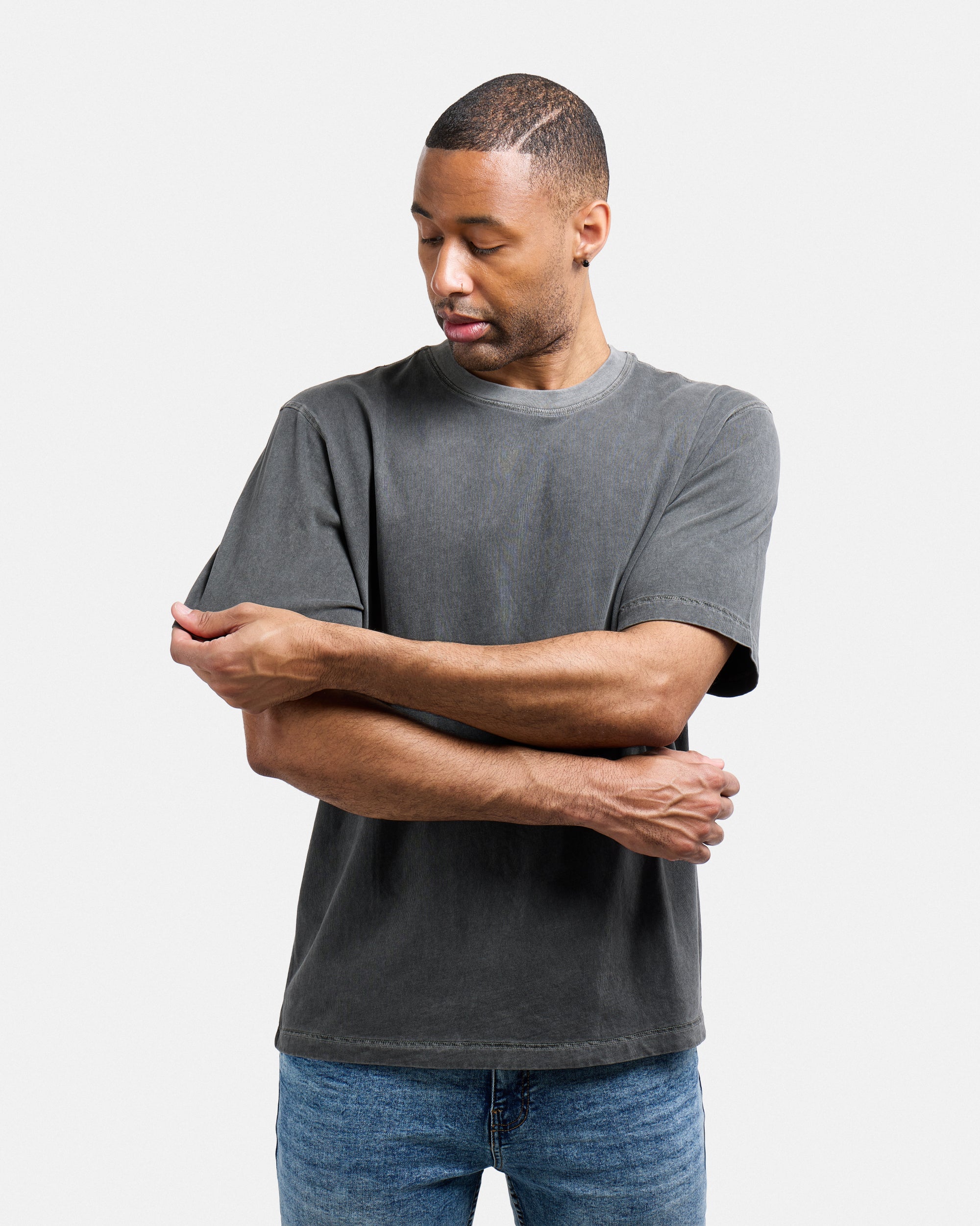 Men's Pigment Dyed Washed Boxy Crew Tee-thumbmail-28