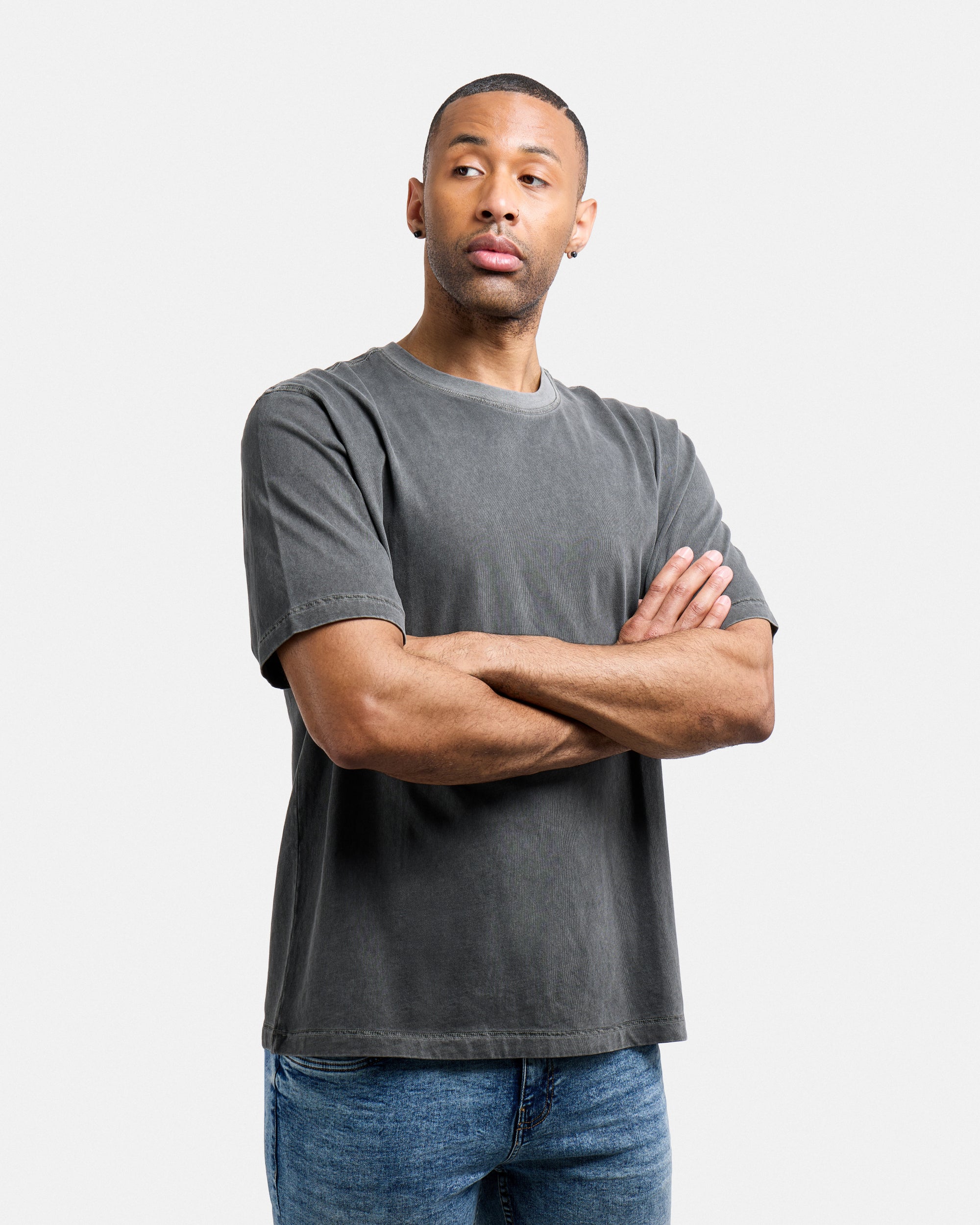 Men's Pigment Dyed Washed Boxy Crew Tee-thumbmail-29