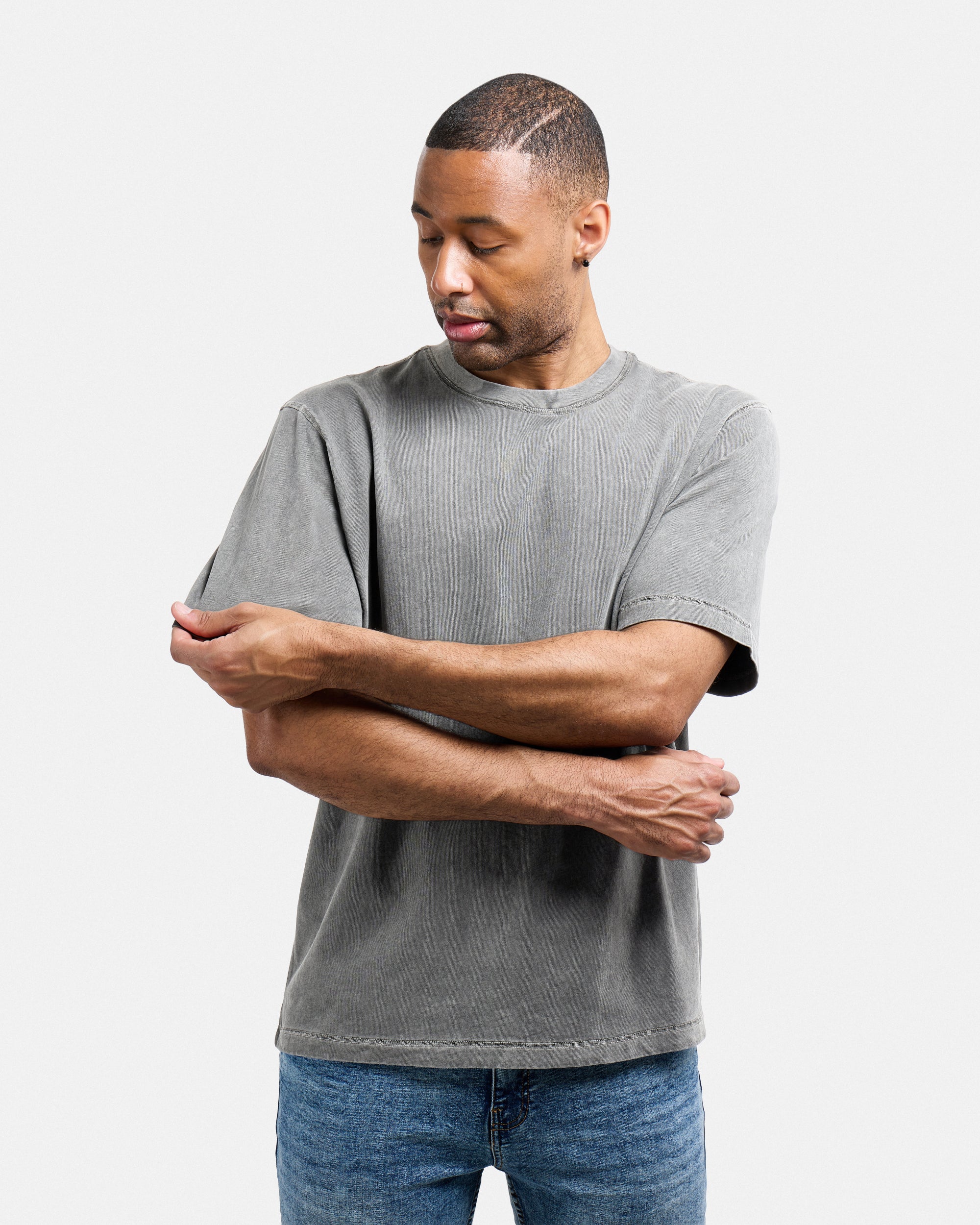 Men's Pigment Dyed Washed Boxy Crew Tee-thumbmail-36