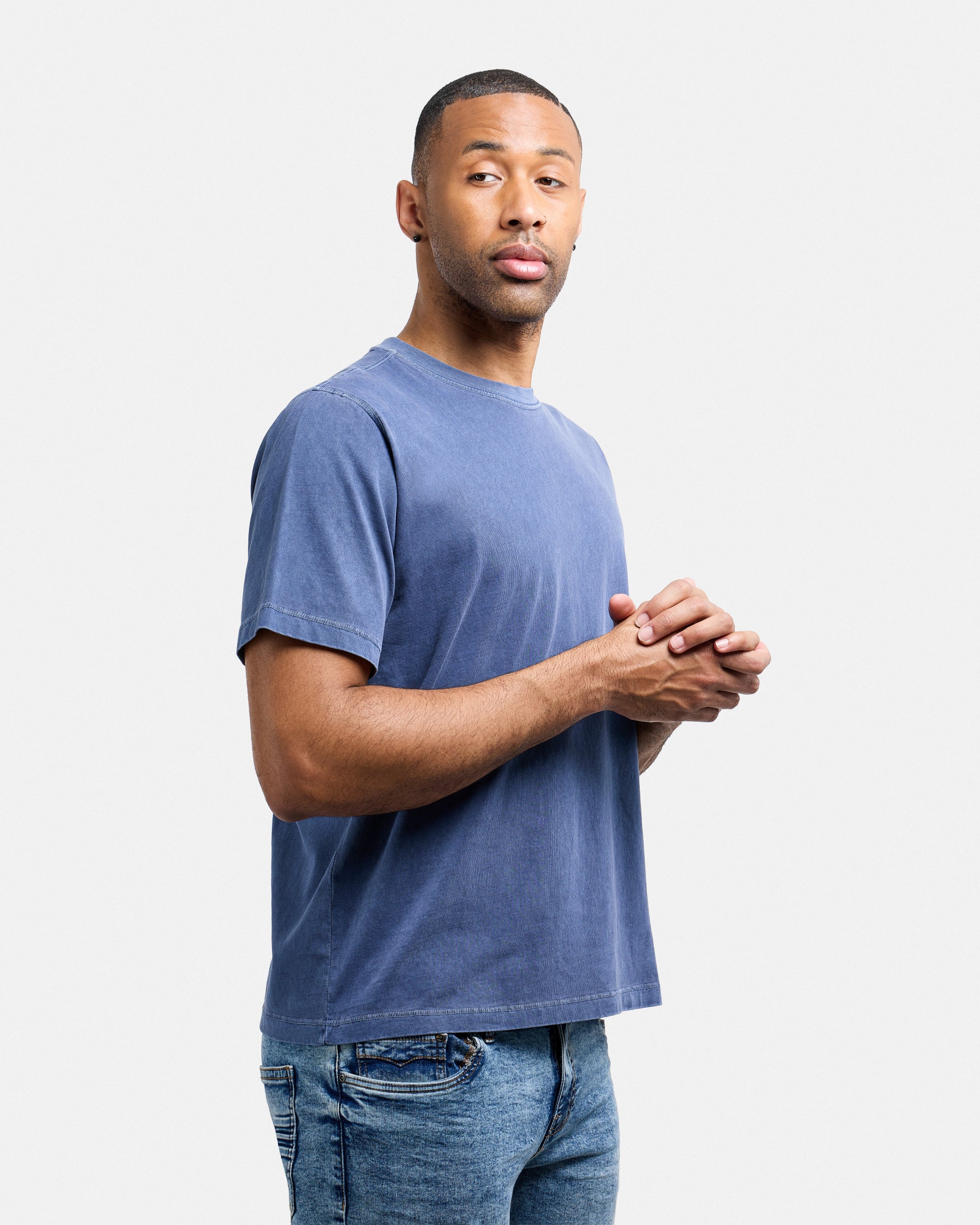 Men's Pigment Dyed Washed Boxy Crew Tee-thumbmail-11