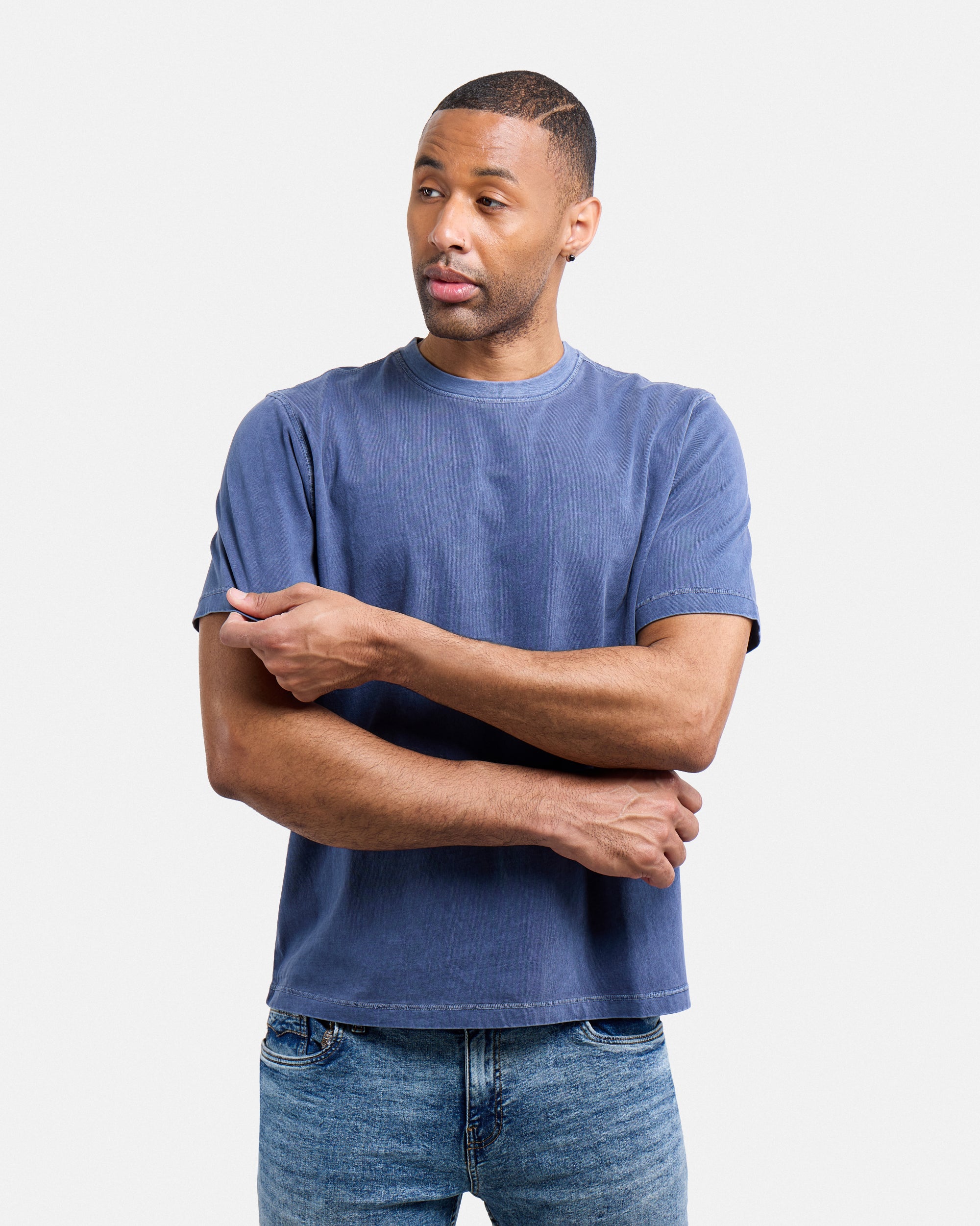 Men's Pigment Dyed Washed Boxy Crew Tee-thumbmail-12