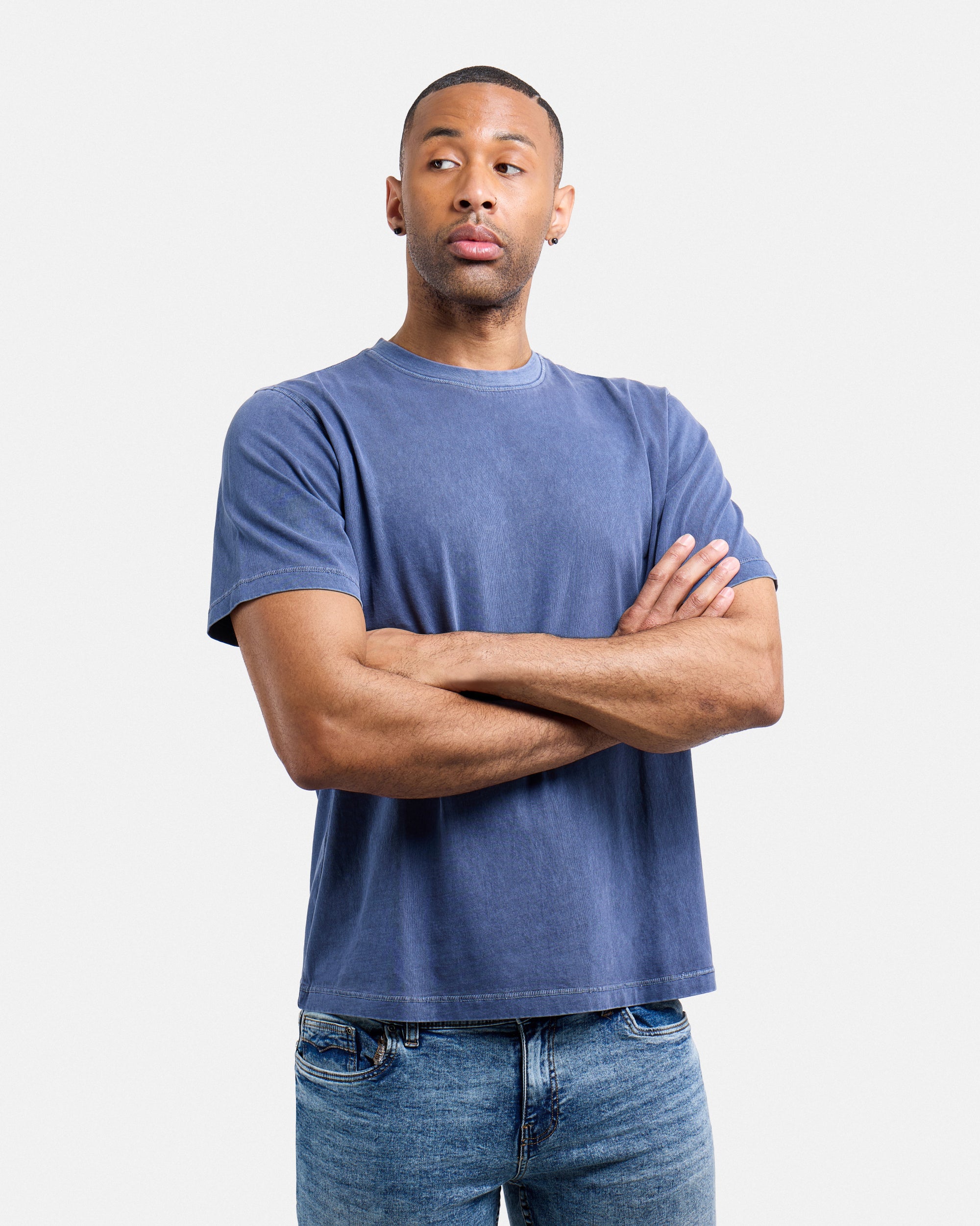 Men's Pigment Dyed Washed Boxy Crew Tee-thumbmail-13
