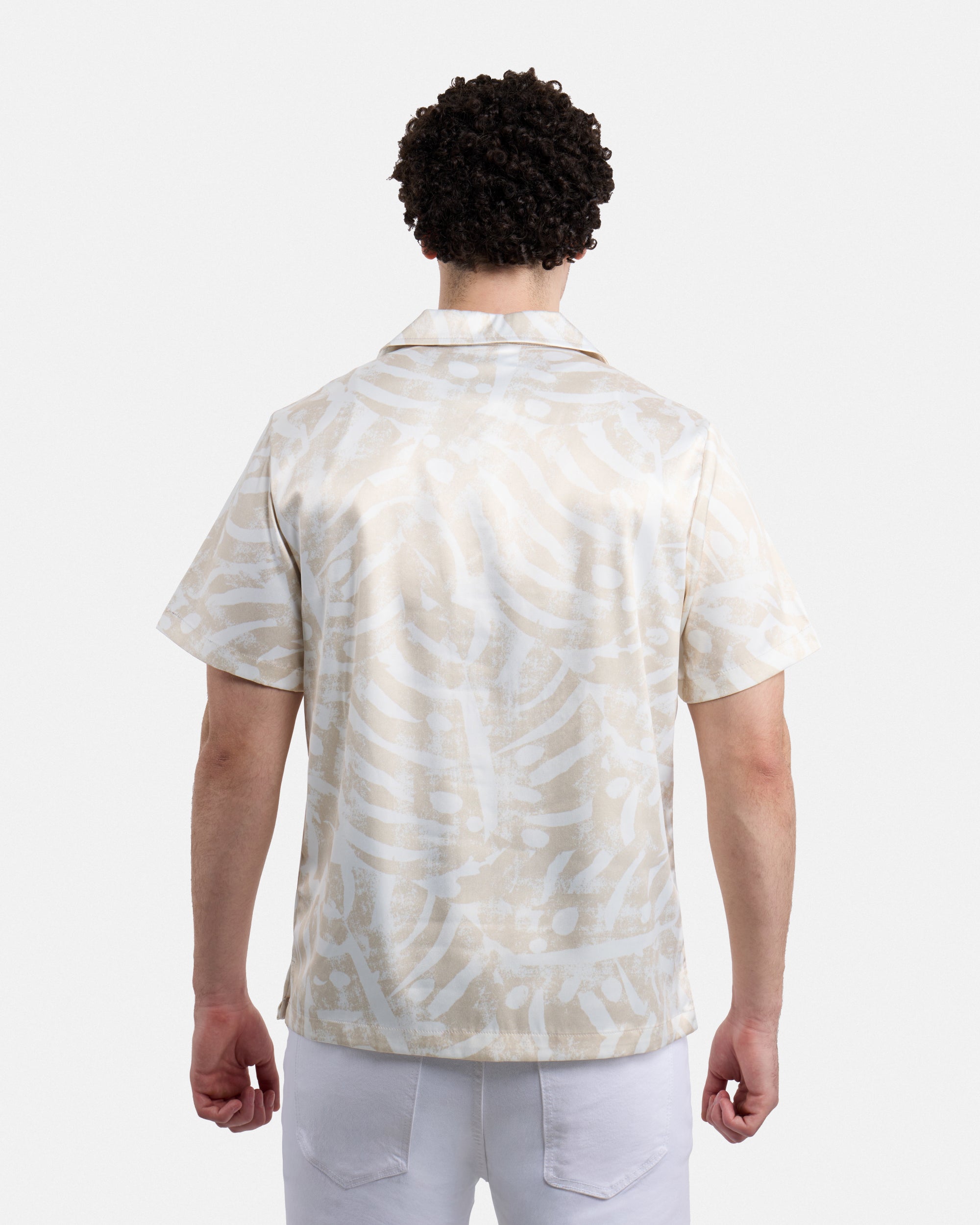 Men's Stripe Border Camp Collar Woven Shirt-thumbmail-10