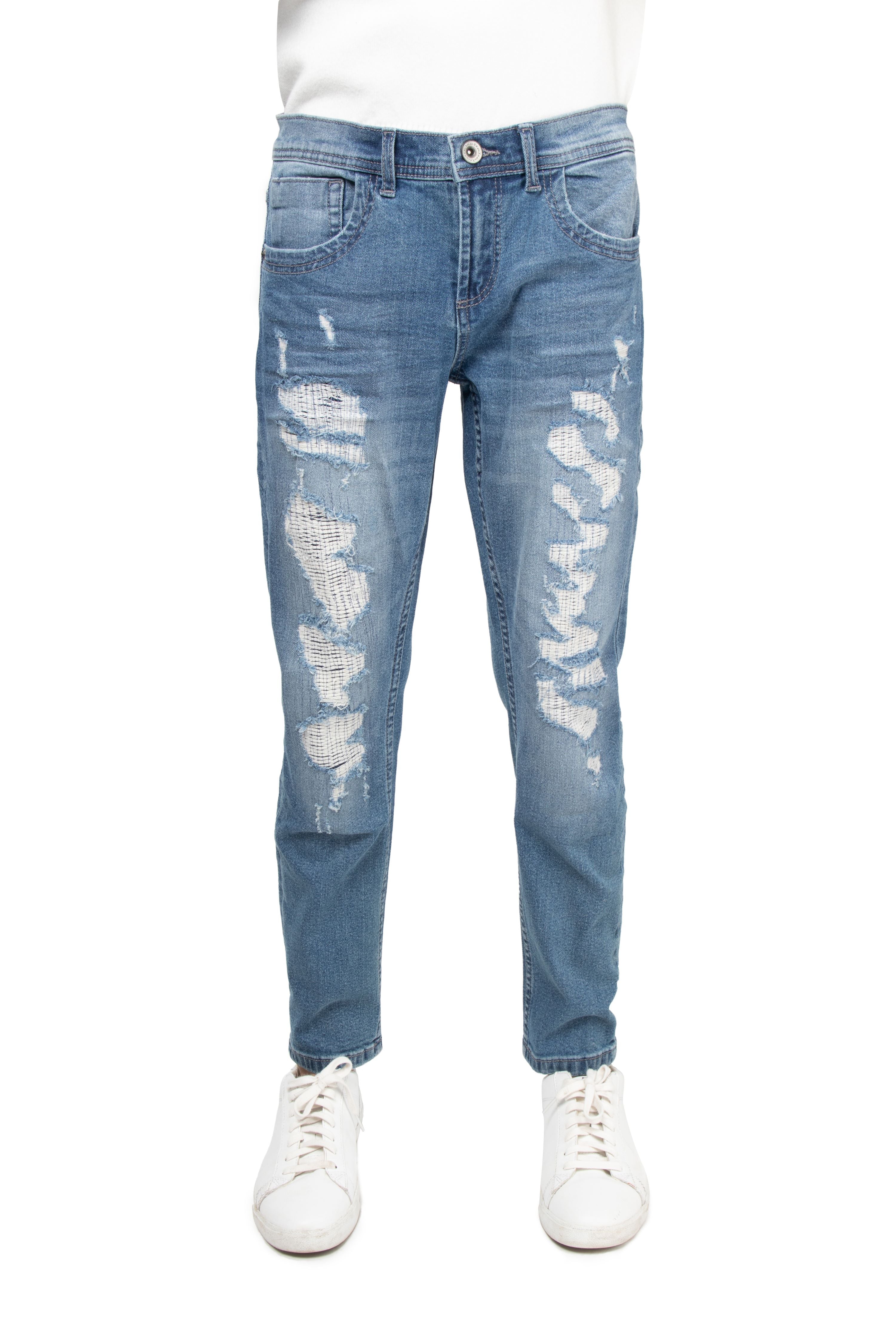 X RAY Skinny Jeans for Boys Slim Fit Denim Pants, Dark Blue