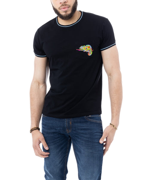 RAW X Relaxed Fit Embroidered Pocket Crewneck T-Shirt – X-RAY